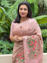 Computerised Floral Embroidery Basbara Silk Saree | NHH173