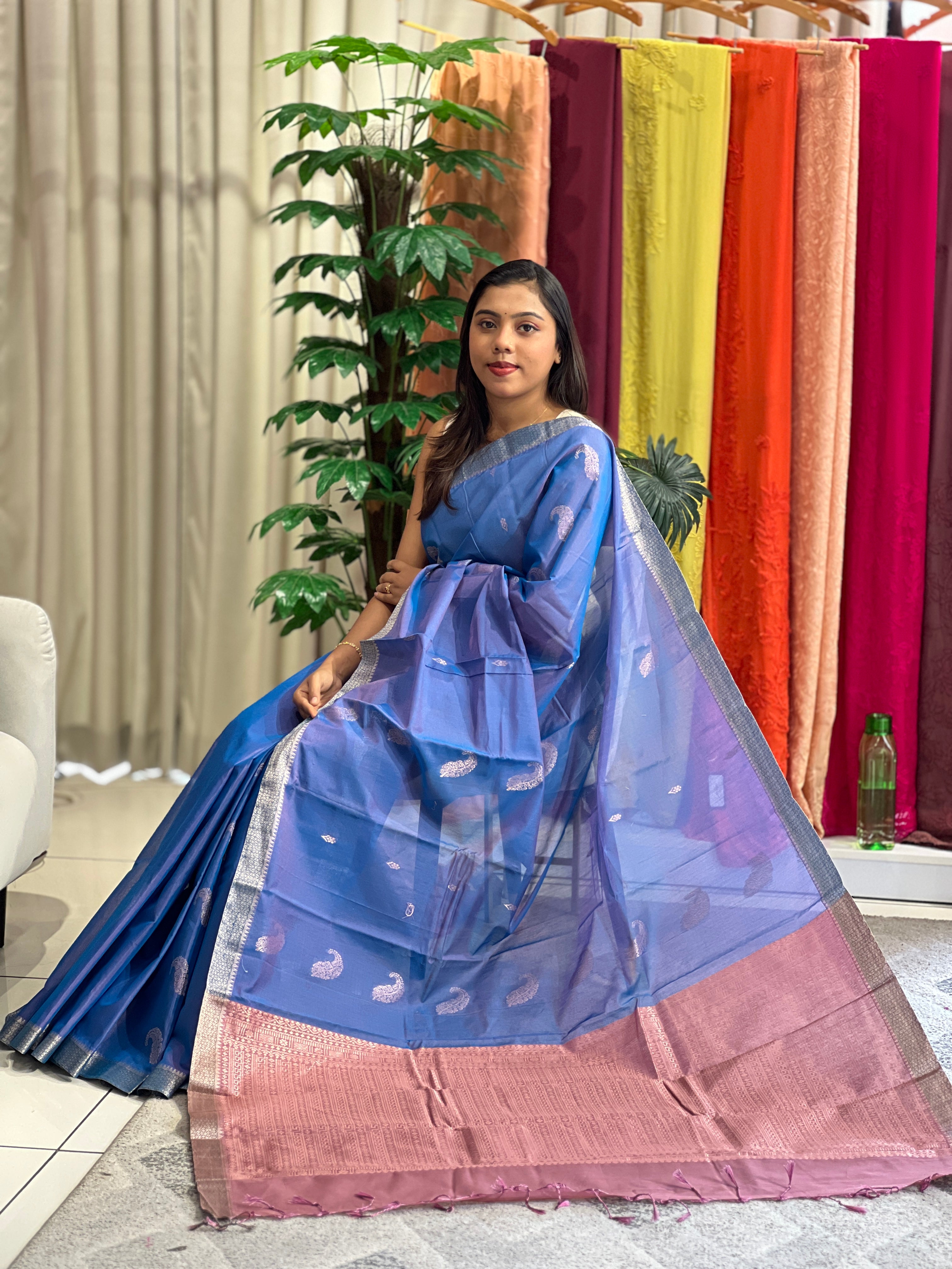 Buta Woven Cotton Silk Saree | JAT116