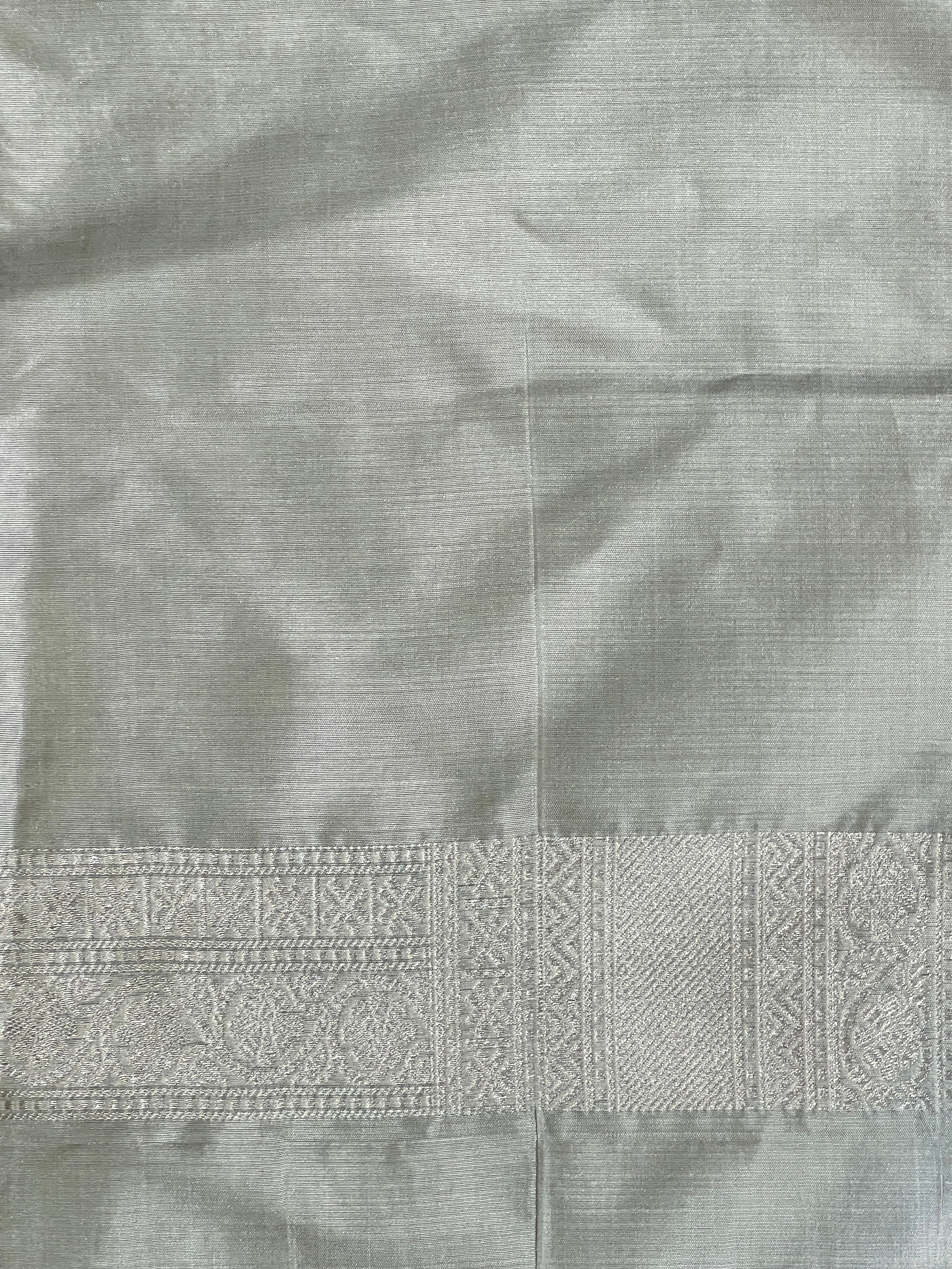 Jaal Patterned Silver Zari Woven Banarasi Saree | YNG1049