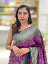 Stripes Detailed Semi Silk Saree | ONA128