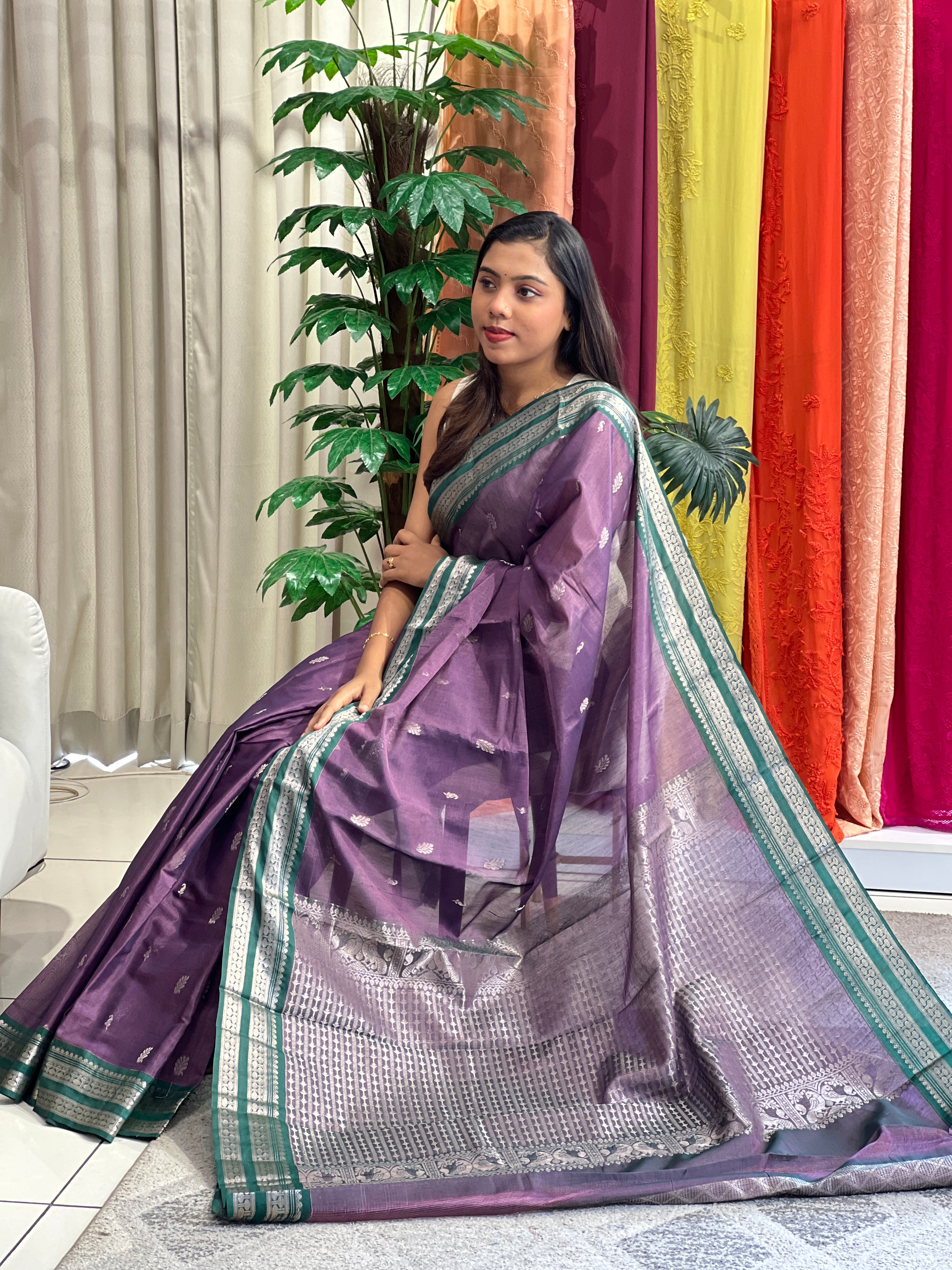 Buta Woven Cotton Silk Saree | JAT109