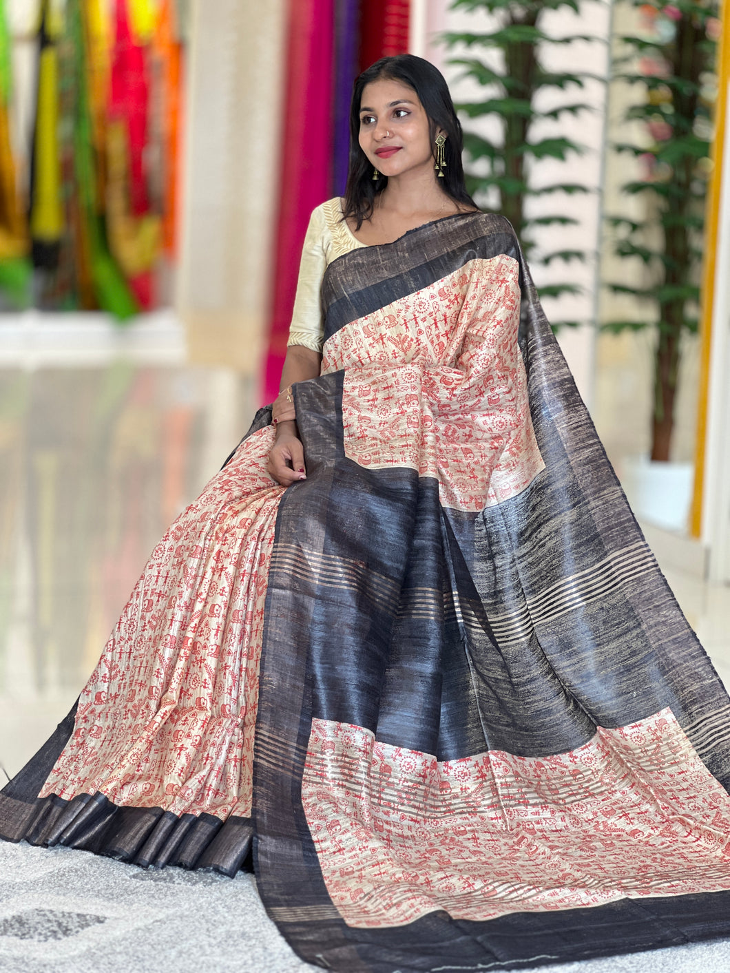 Wali Designed Geecha Tussar Saree | SK371