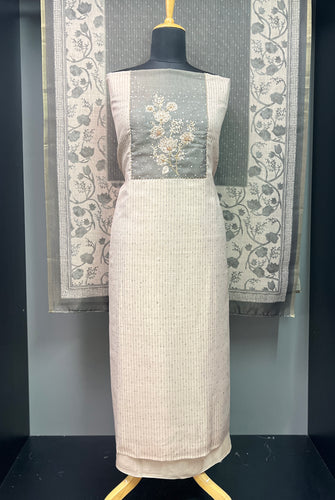 Print With Hand Work Highlighted Tissue Tussar Finish Salwar Set | PHU149