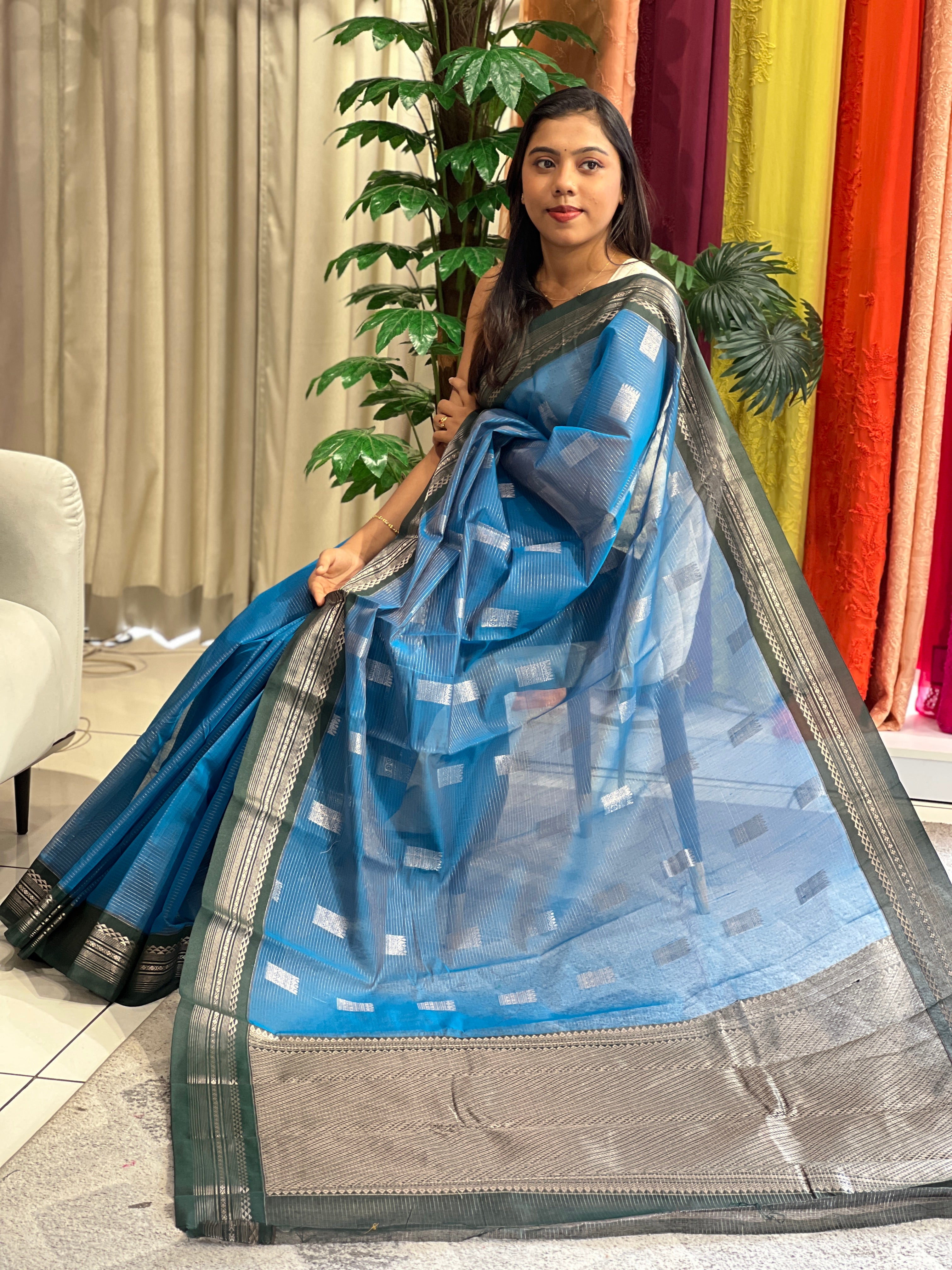 Zari Weaved Silk Cotton Saree |  JAT106
