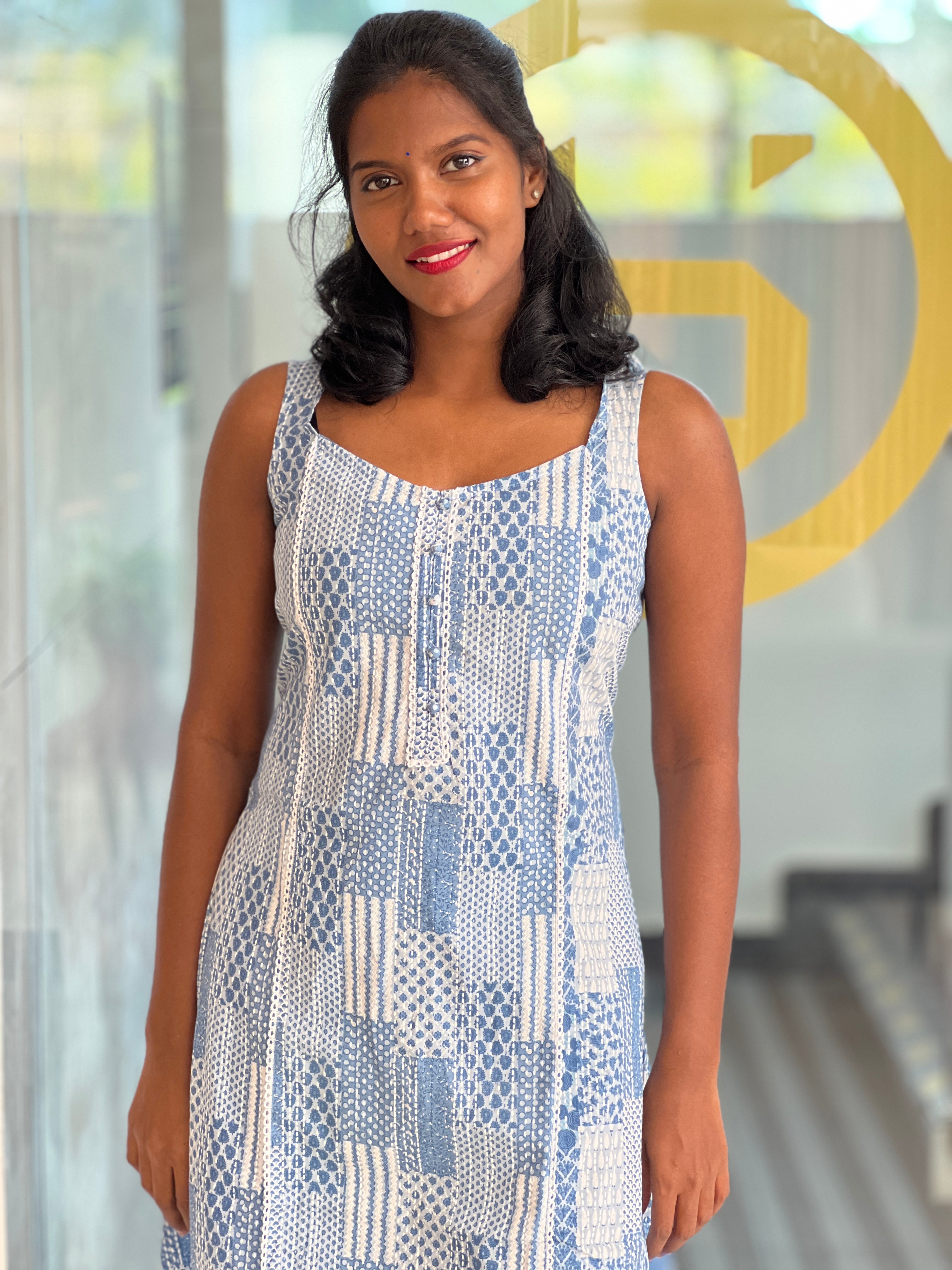 Printed Pattern Cotton Kurta Set | TBS110