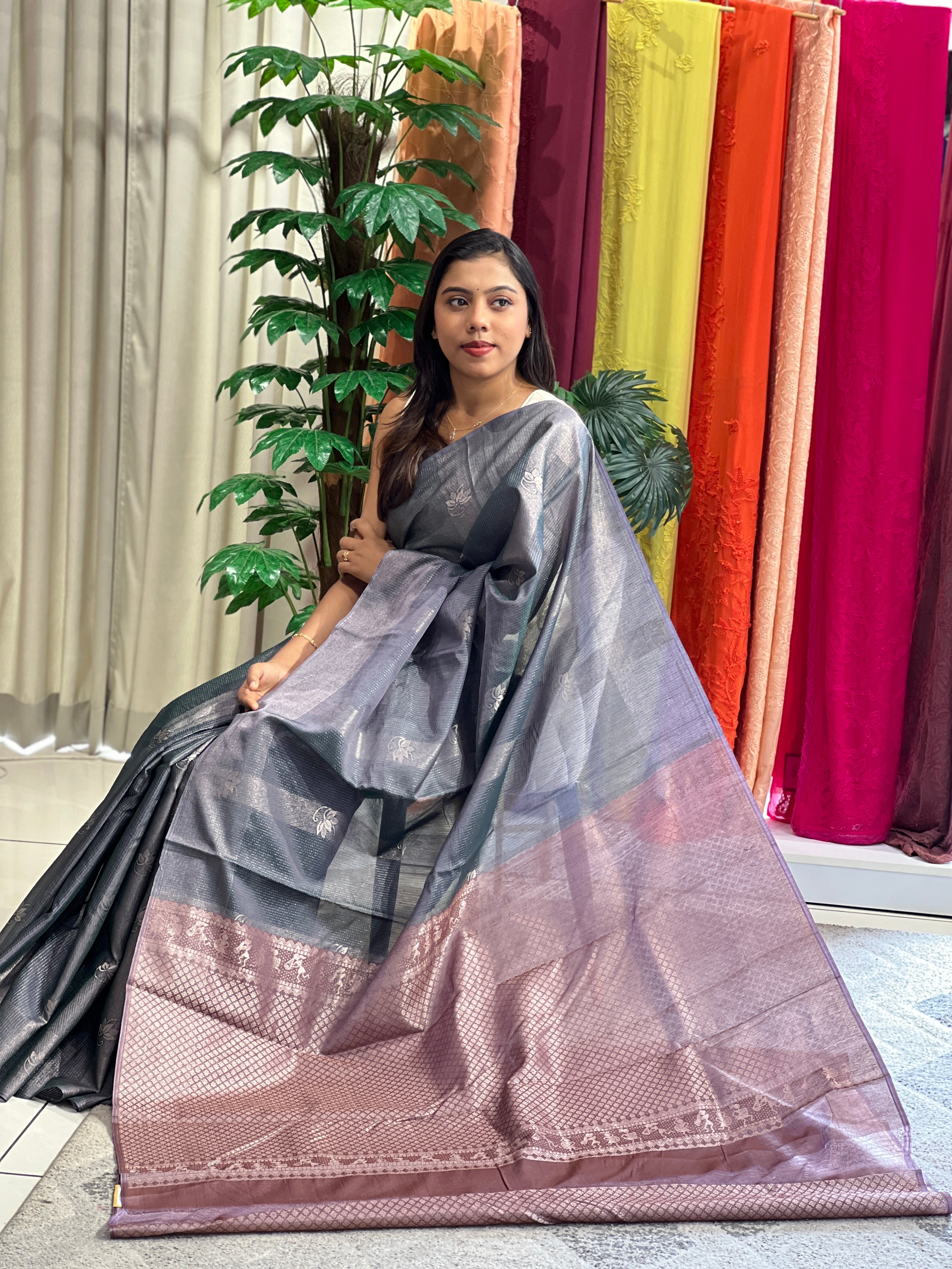 Zari Weaved  Silk Cotton Saree | JAT144