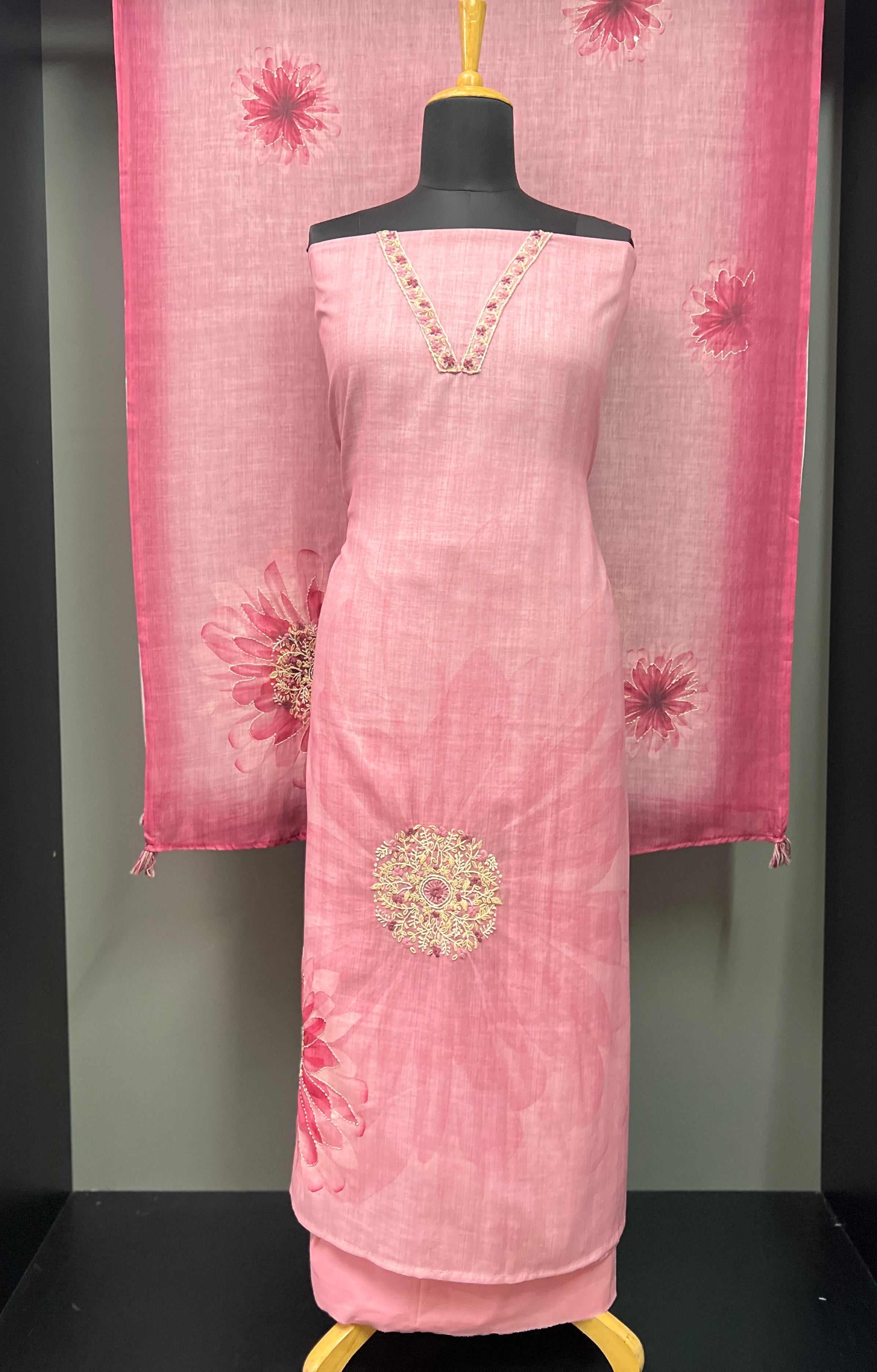 Hand Embroidery Detailed Jamdani Cotton Salwar Set | VAN129