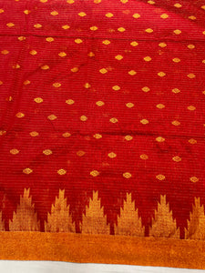 Temple Border Detailed Cotton Silk Saree | RP772