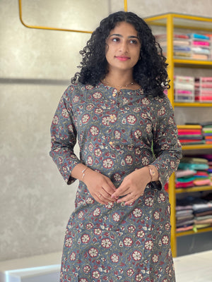 Floral Printed Cotton Kurta | NCF223