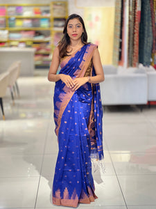 Temple Border Detailed Cotton Silk Saree | RP775