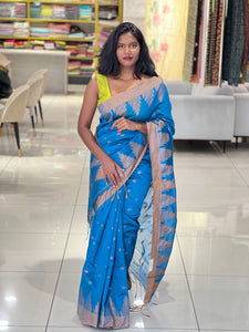Temple Border Detailed Cotton Silk Saree | RP773