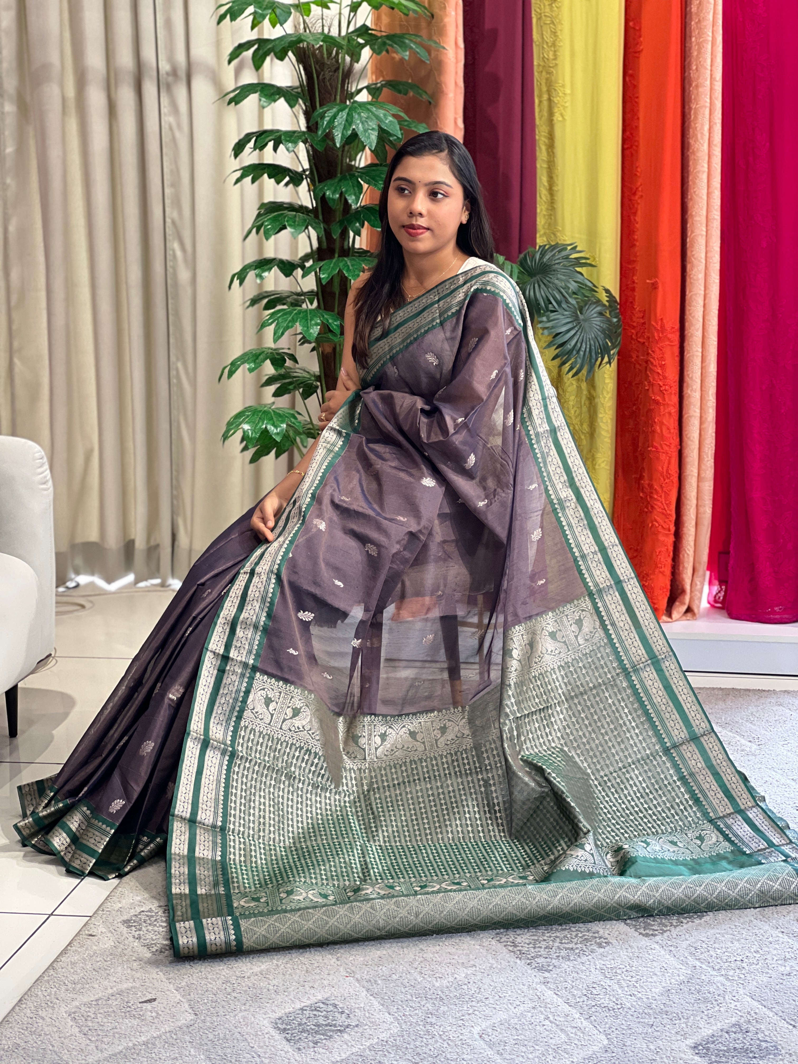 Buta Woven Cotton Silk Saree | JAT112