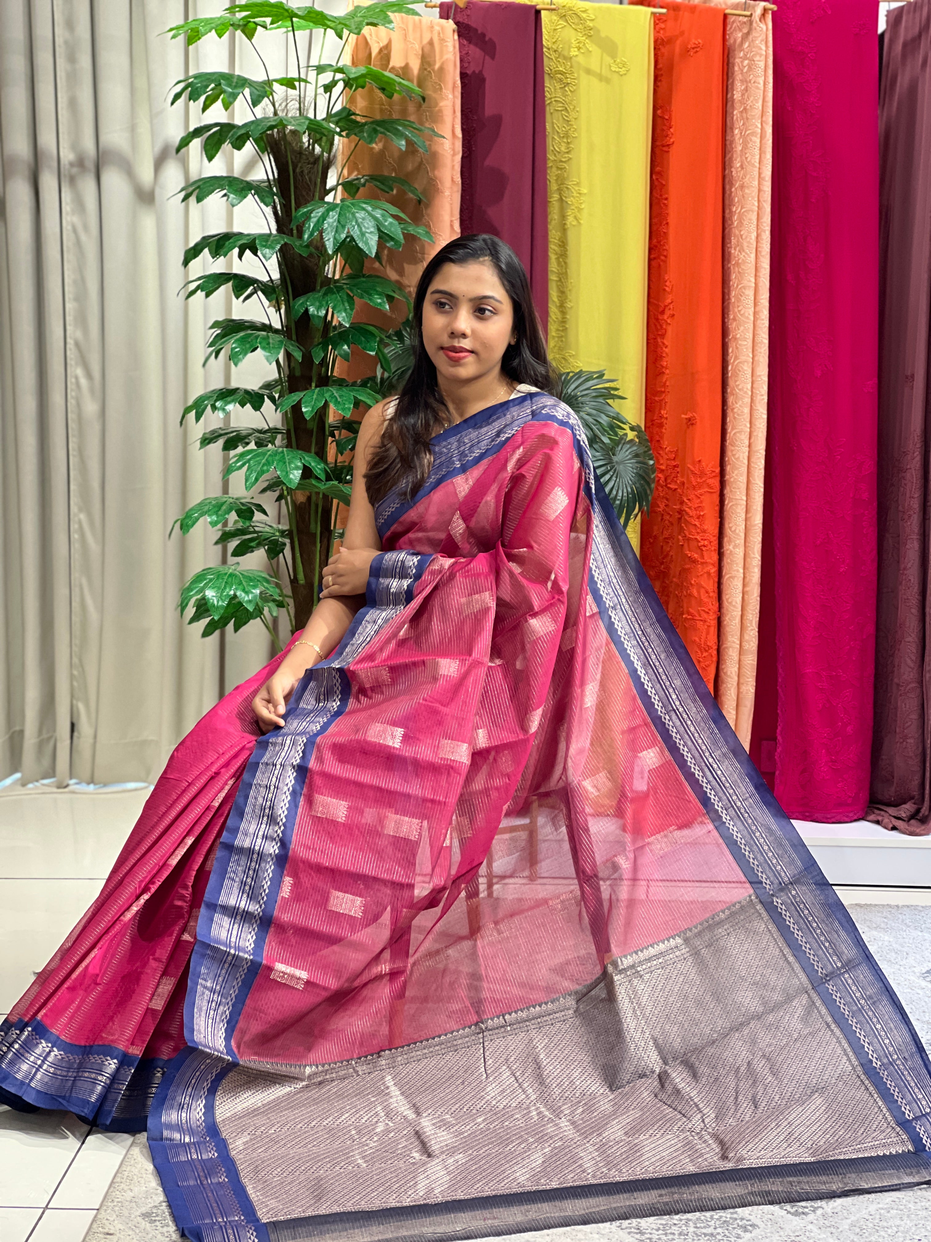 Zari Weaved Silk Cotton Saree | JAT101