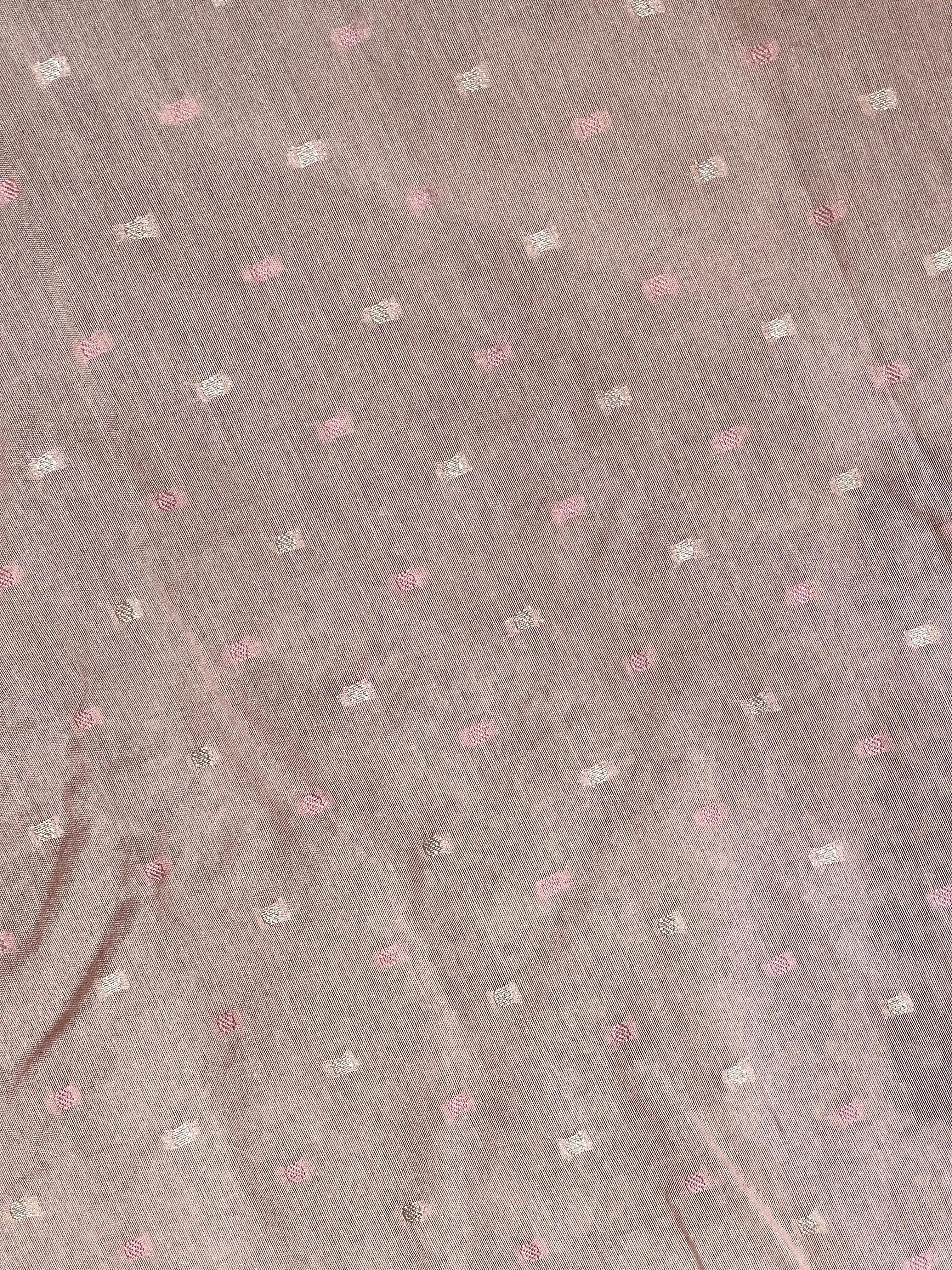 Floral Machine Embroidery Detailed Organza Saree | MM382