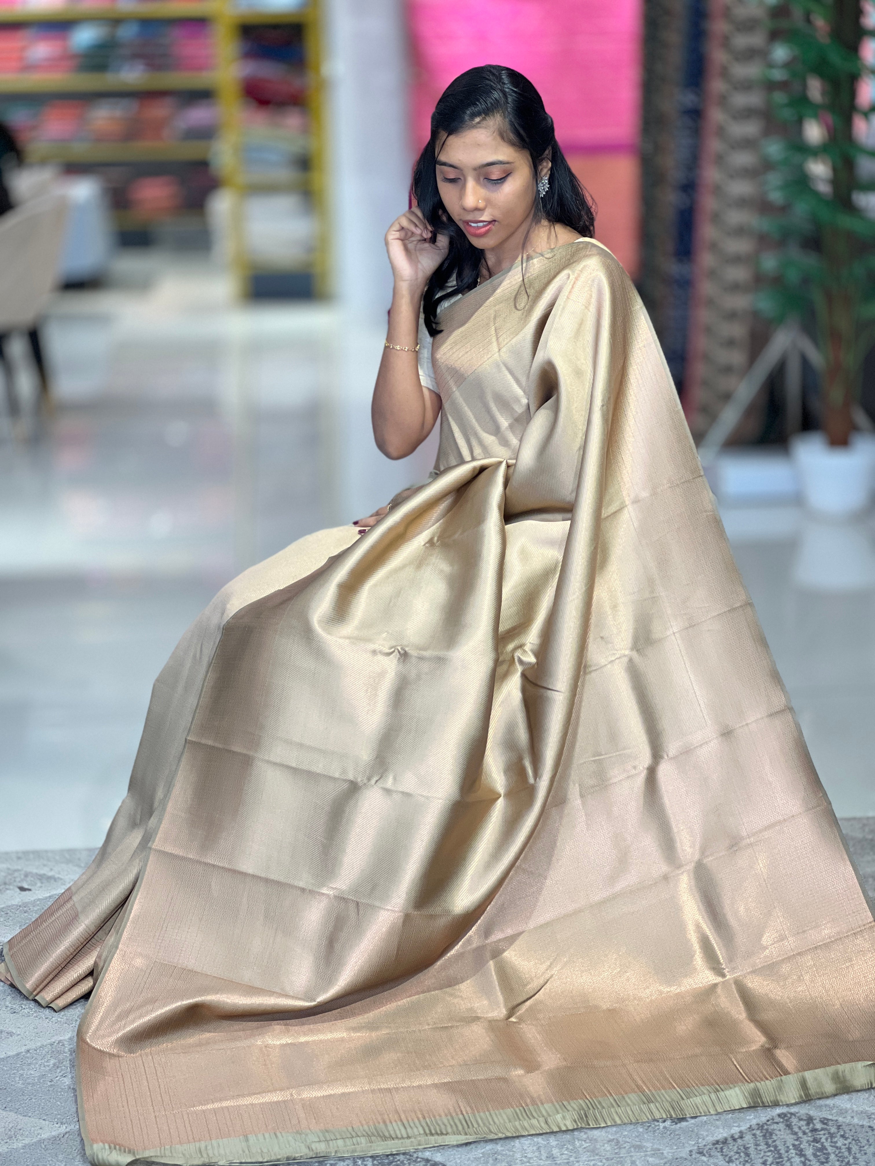 Zari Weaving Semi Silk Saree | KAC109