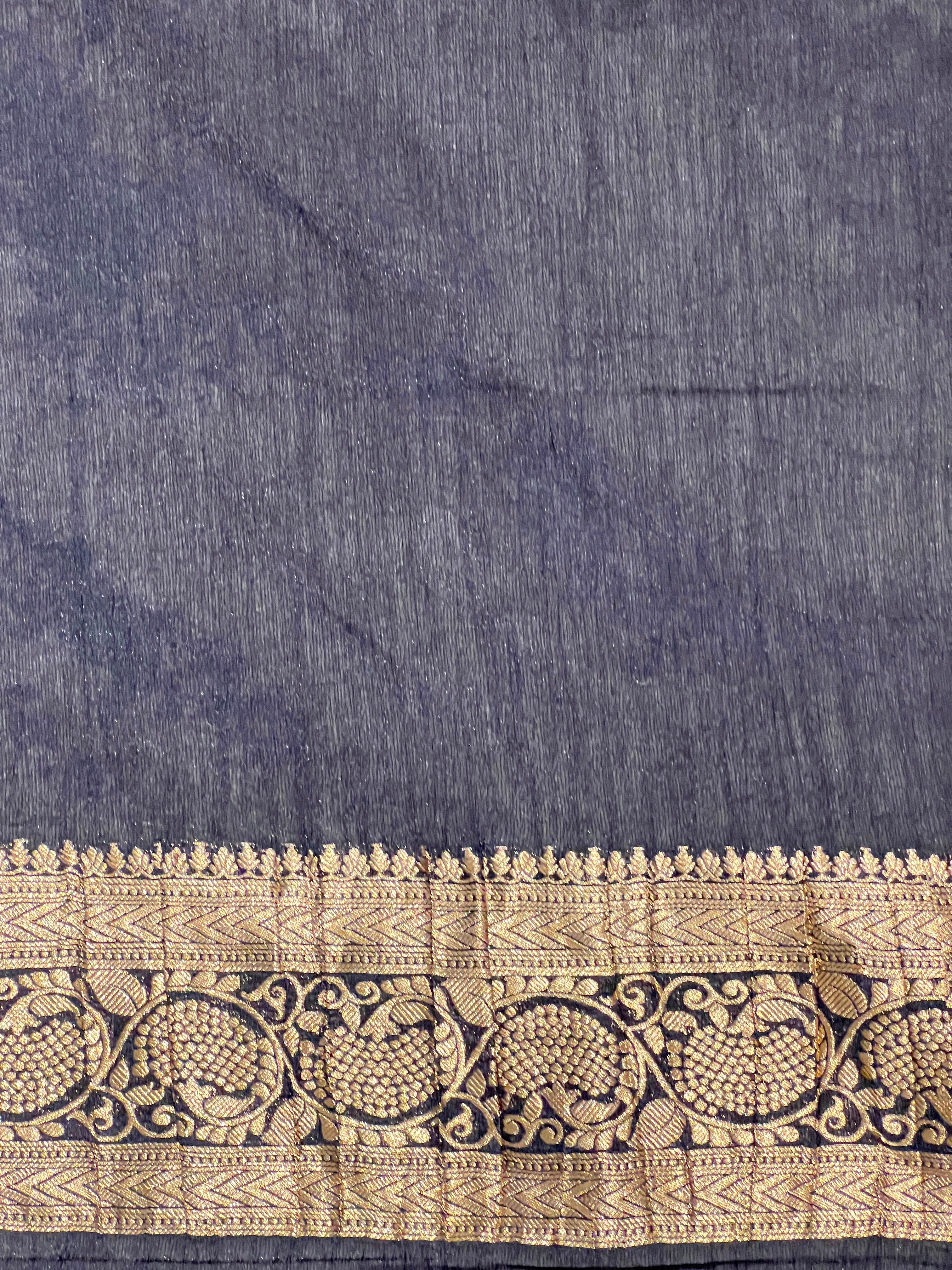 Antique Gold Zari Worked Crushed Chinon Sarees | RS119