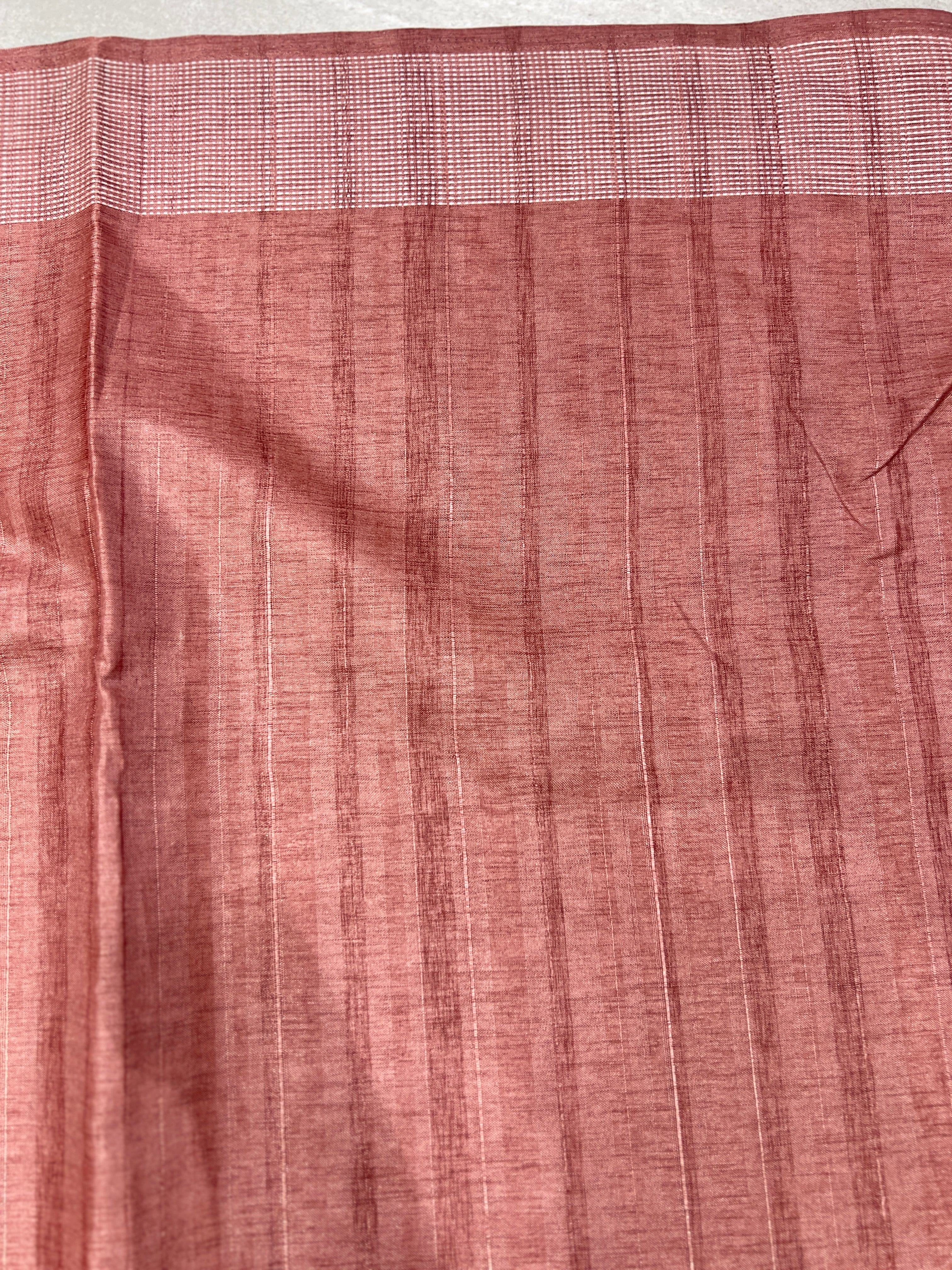 Machine Embroidery Detailed Semi Tussar Saree | SUN278