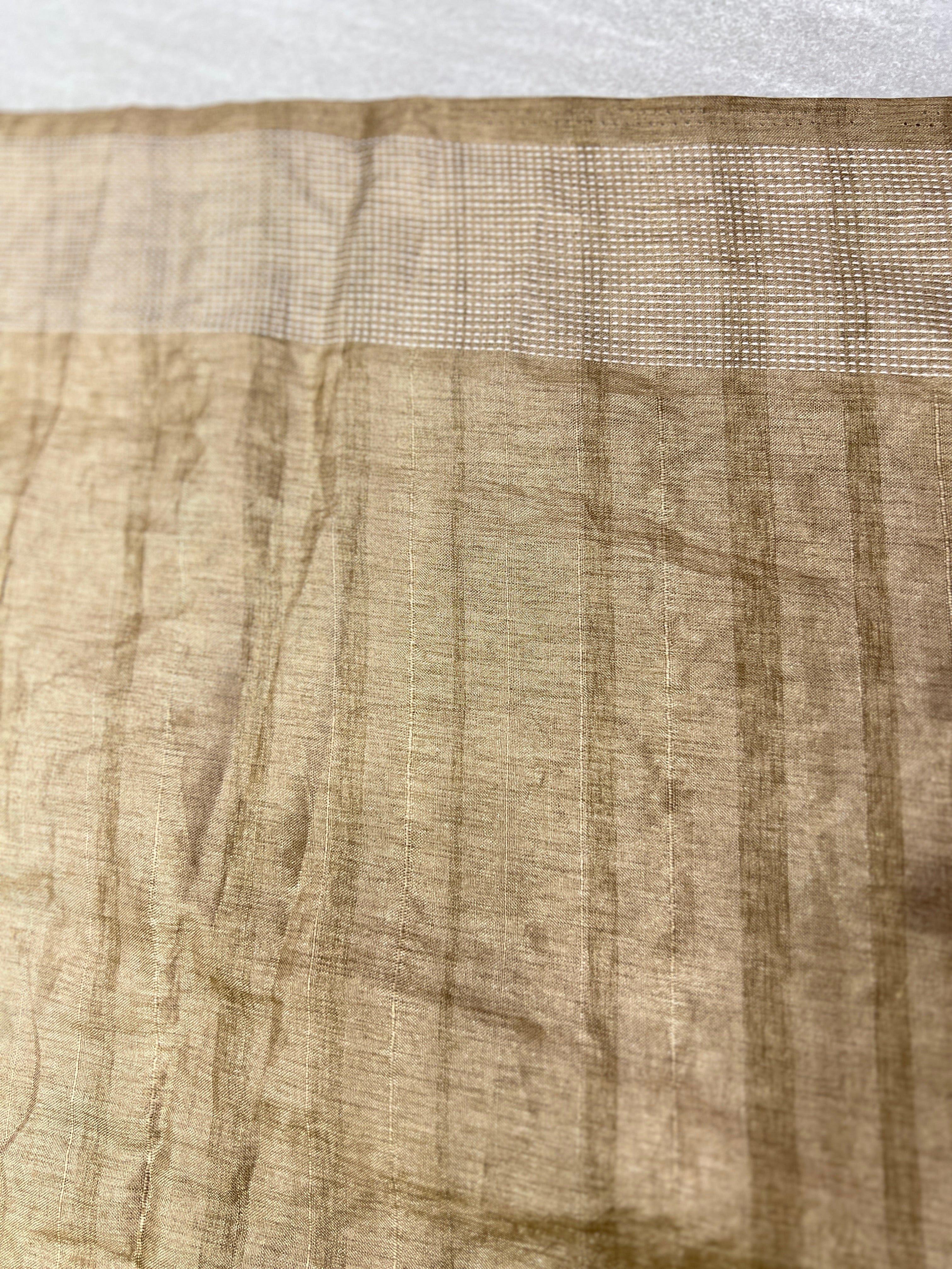 Machine Embroidery Detailed Semi Tussar Saree | SUN284