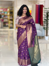 Golden Zari Weaved Semi Silk Saree | KF183