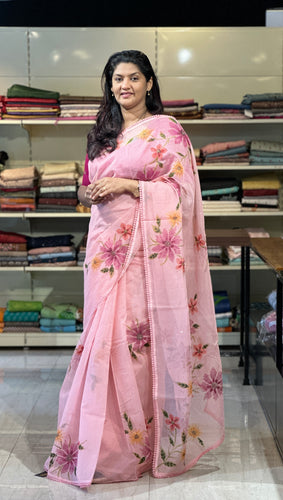 Floral Pattern Supernet Kota Saree | BLD364