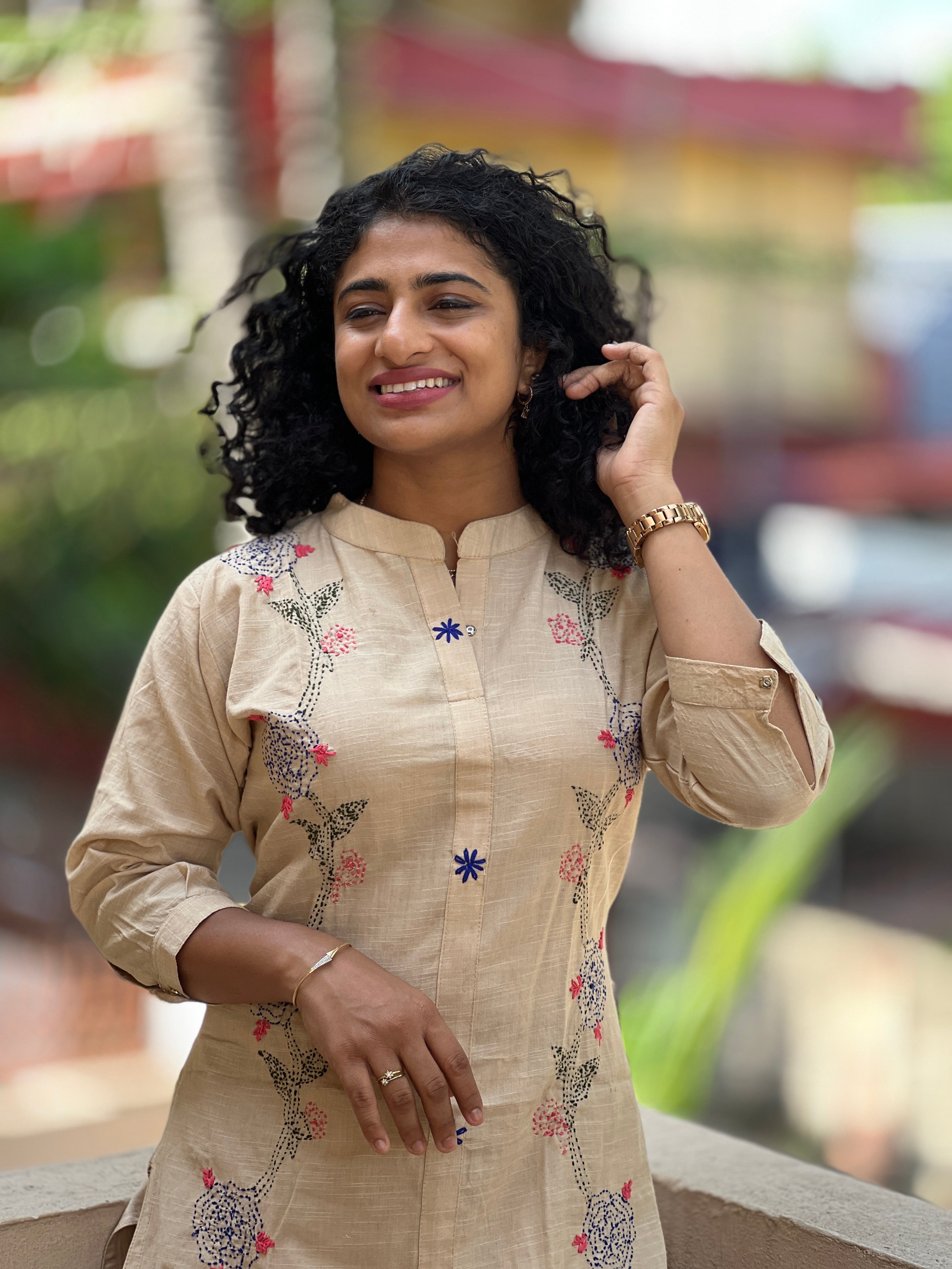 Kantha Embroidery Kurta Set |  OS257 | Pre Order