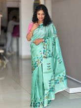 Hand Painted Tussar saree | HS1198