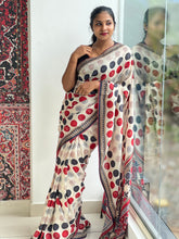 Polka Dots Digital Printed Crepe Silk Saree | SSN195