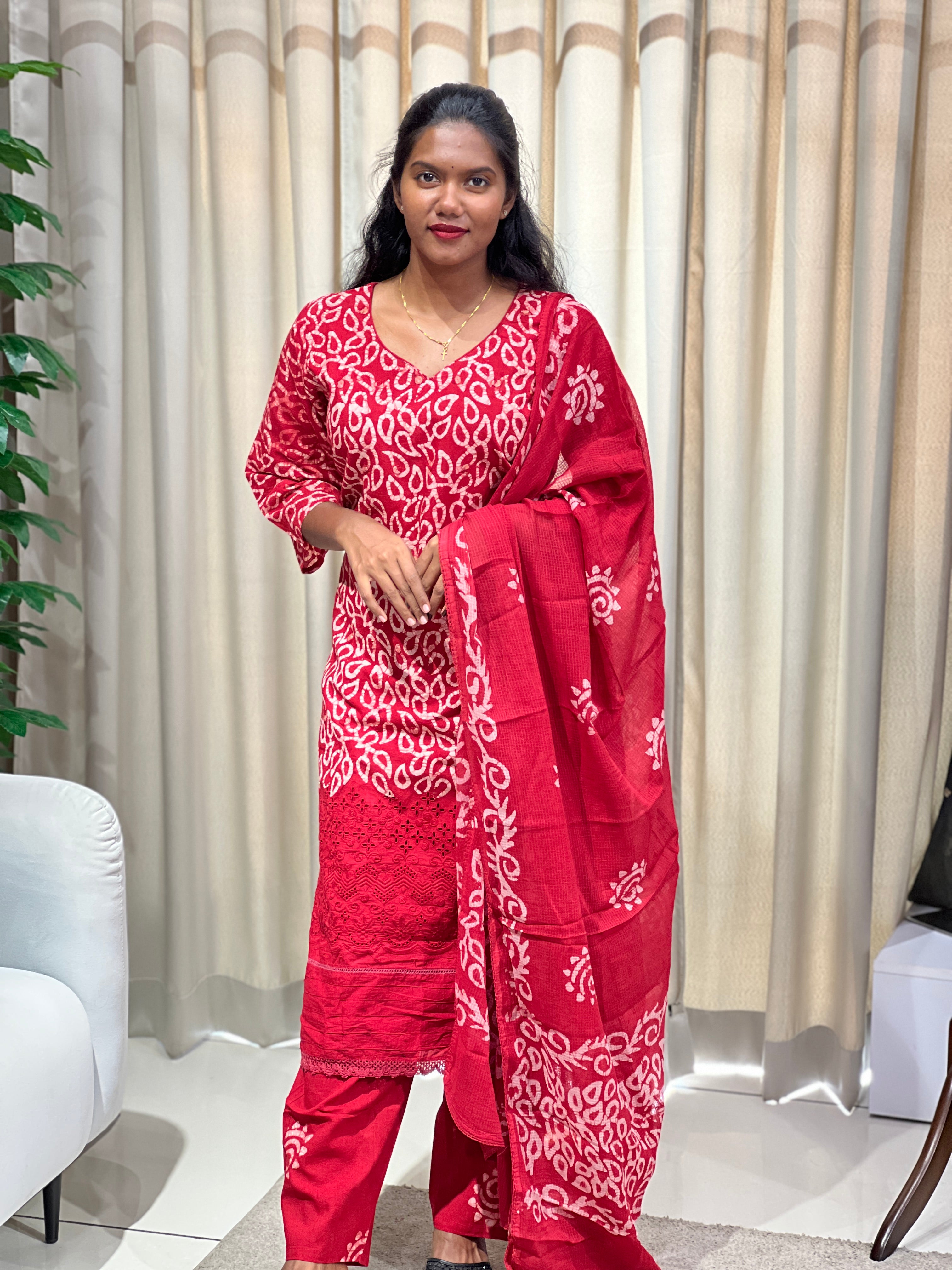 Batik Printed Cotton Kurta Set | SLM154