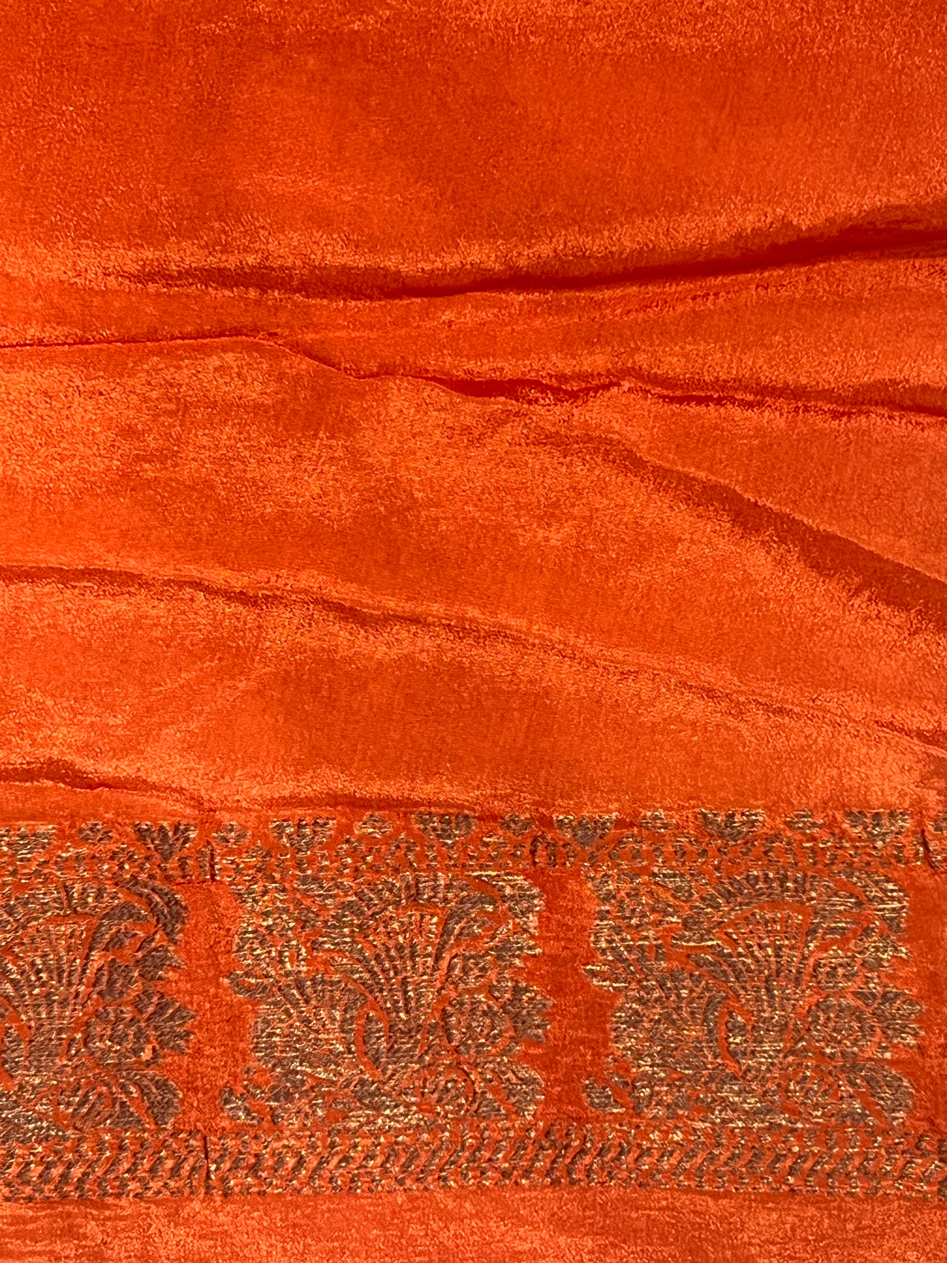 Antique Zari and Thread Weaving Chinnon Saree | YNG1739