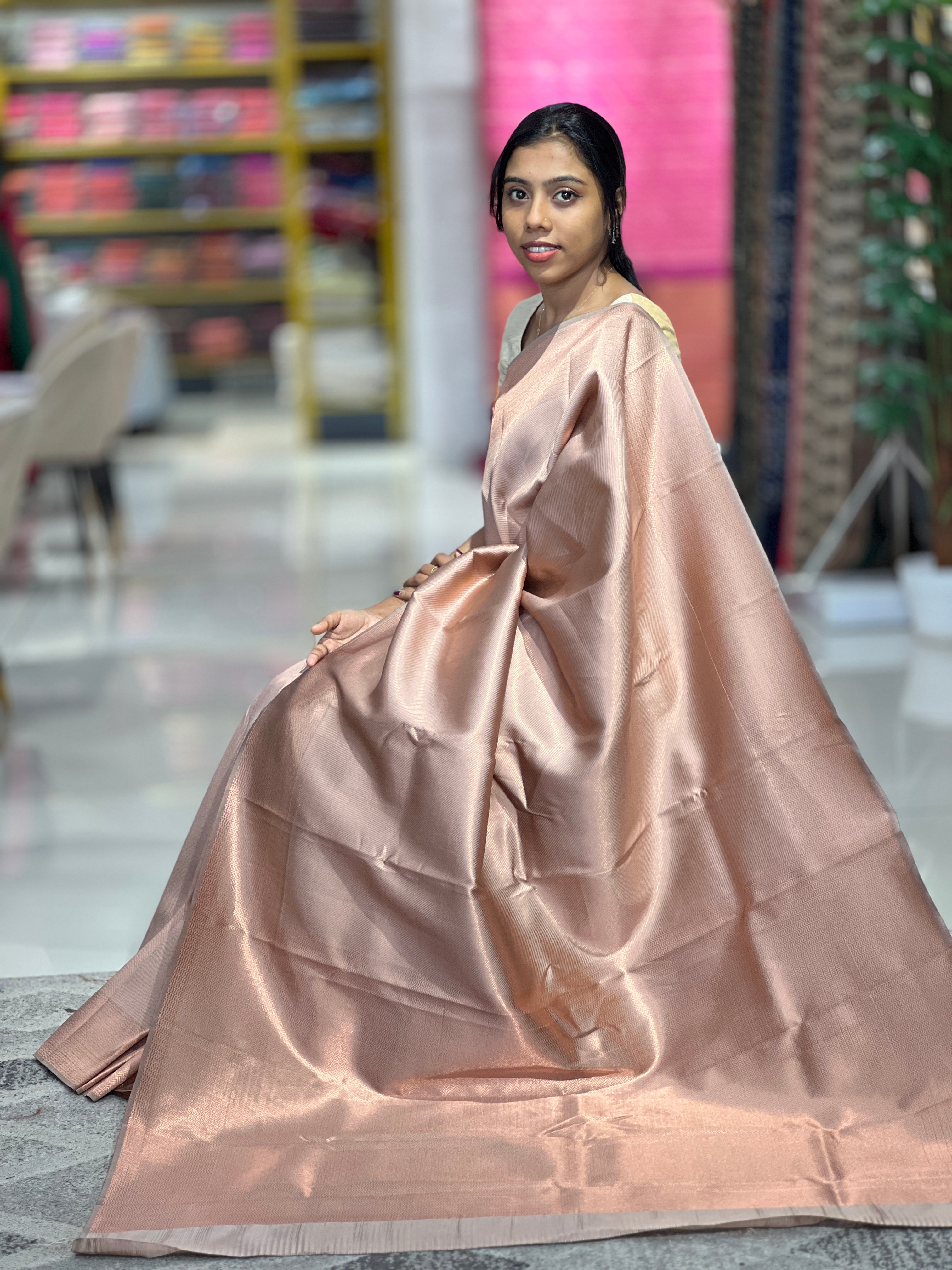 Zari Weaving Semi Silk Saree | KAC110