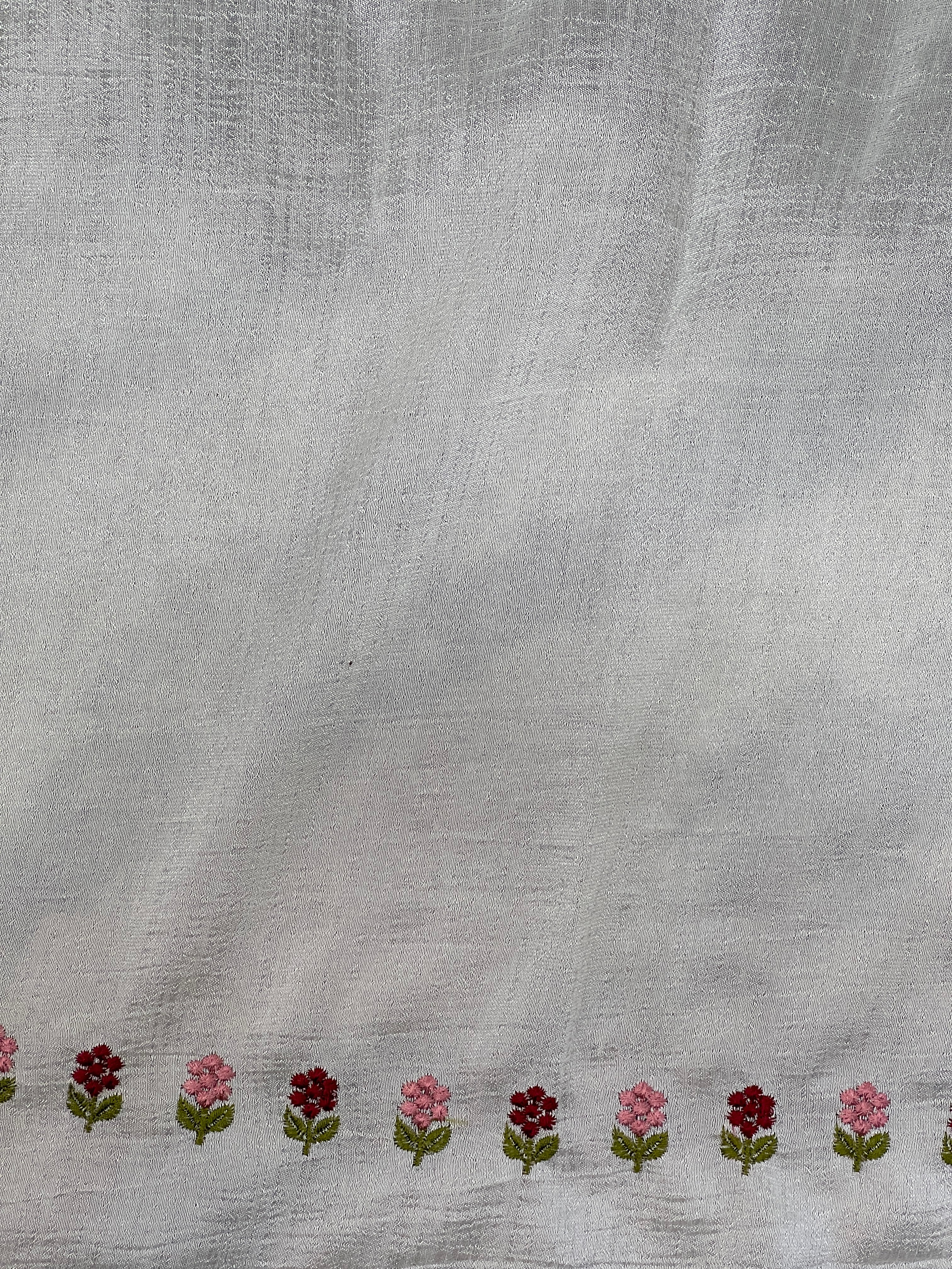 Floral Embroidery Pattern Semi Silk Saree | RP846