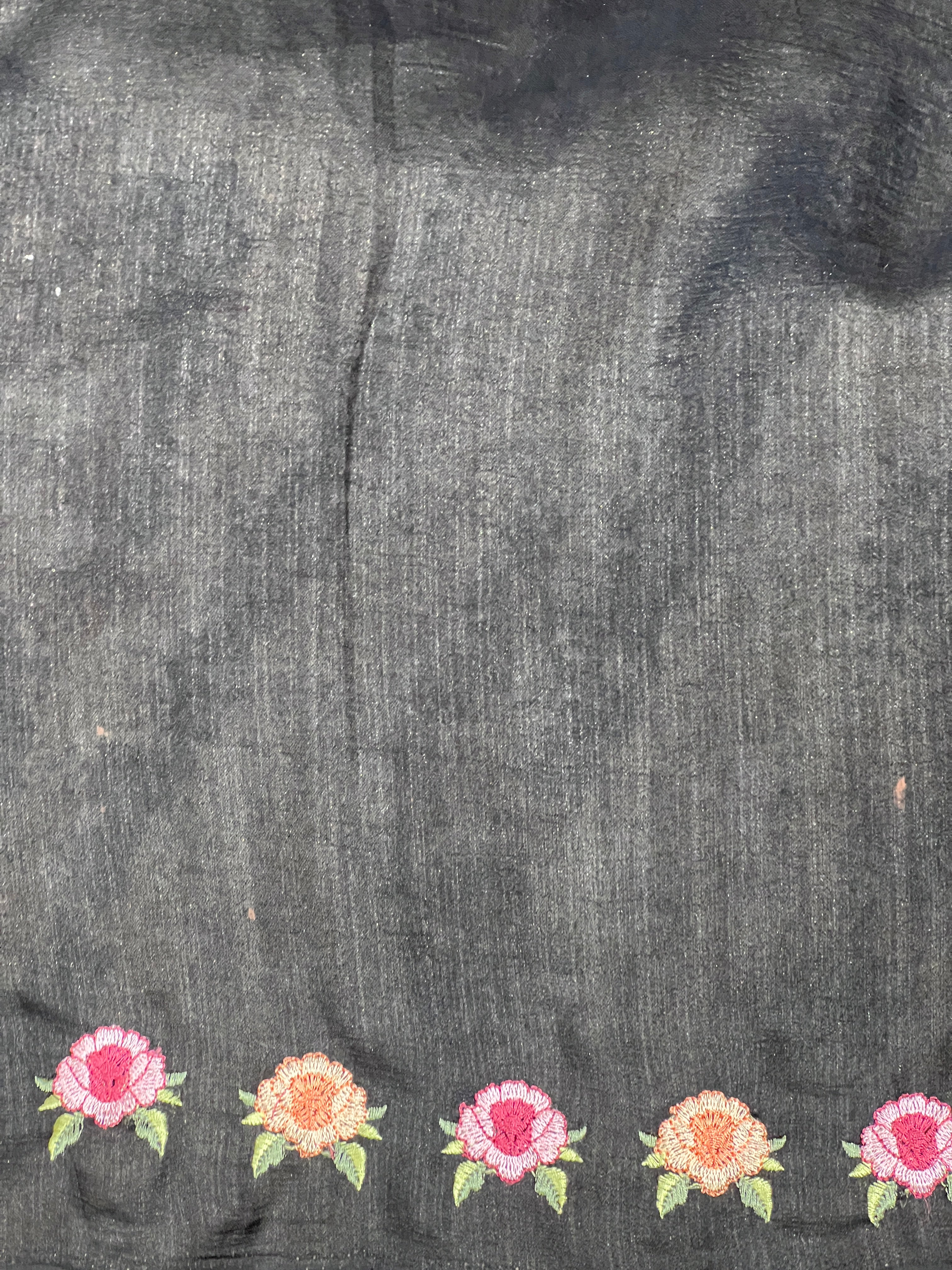 Floral Embroidery Pattern Semi Tussar Saree | RP853