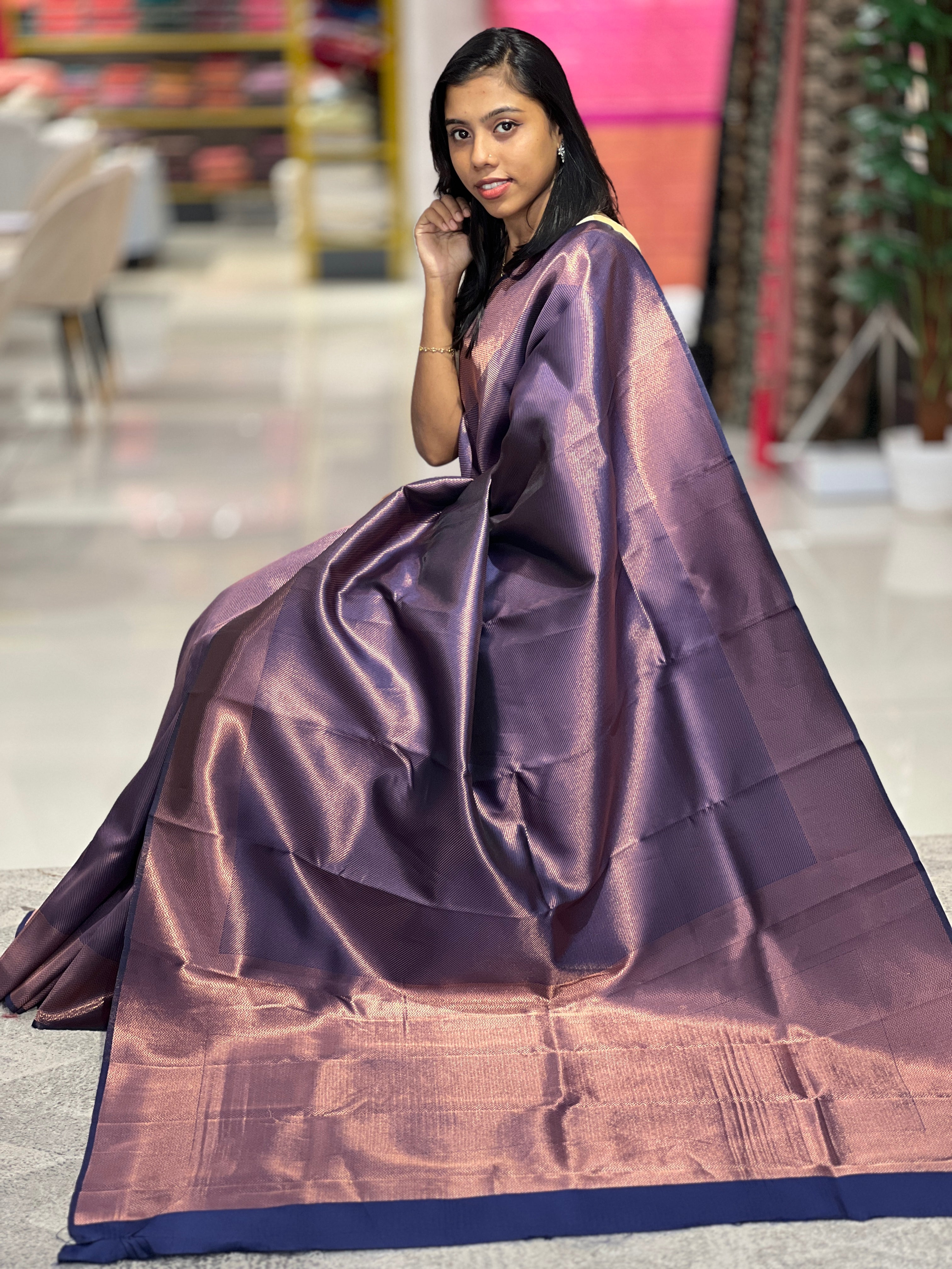 Zari Weaving Semi Silk Saree | KAC106