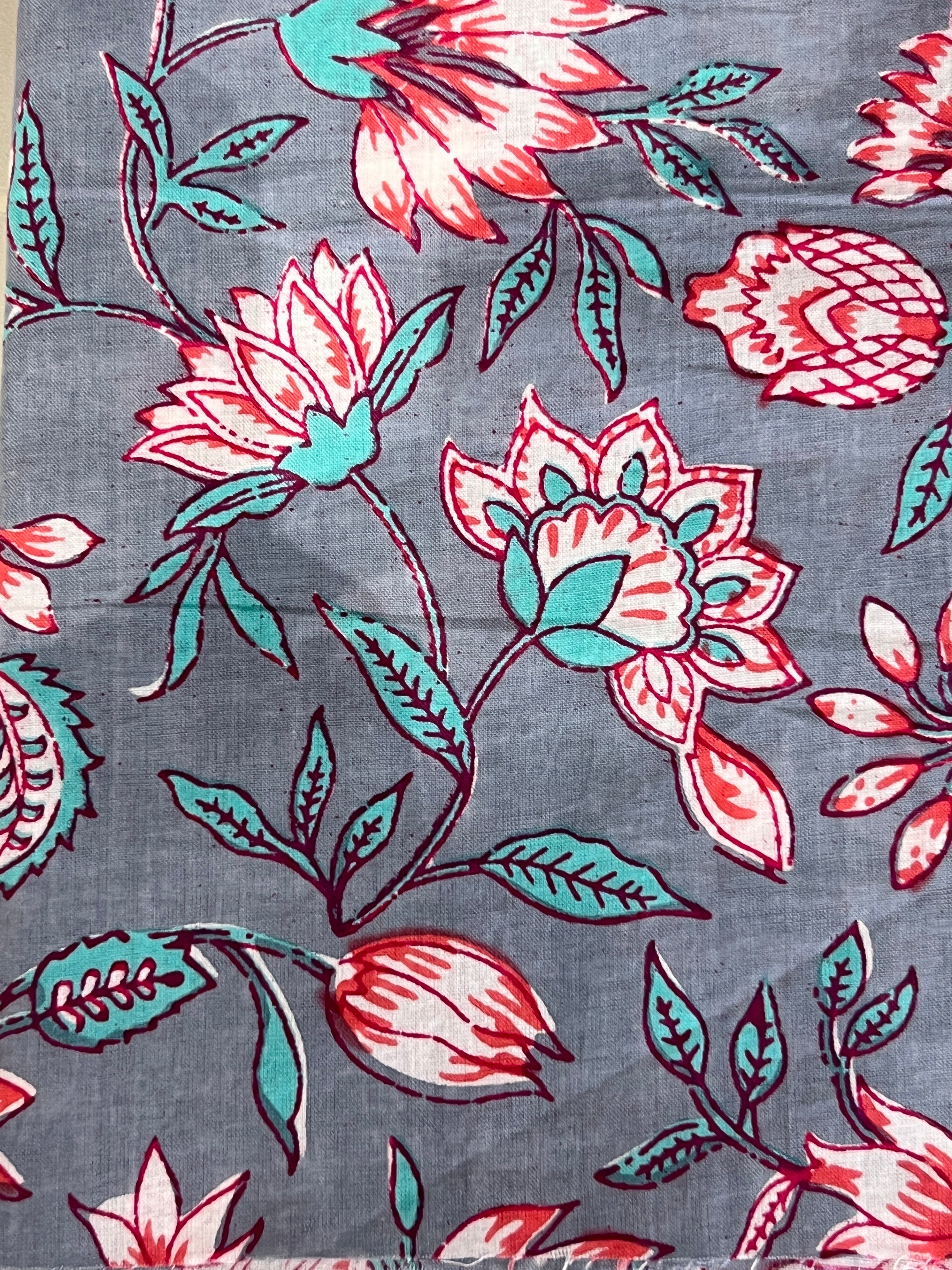 Floral Printed Cotton Blouse Material | RMBT373