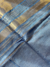 Golden Zari Detailed Bhagalpuri Linen Saree | NHH482