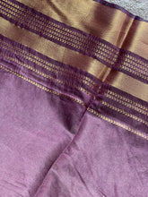 Golden Zari Detailed Bhagalpuri Linen Saree | NHH481