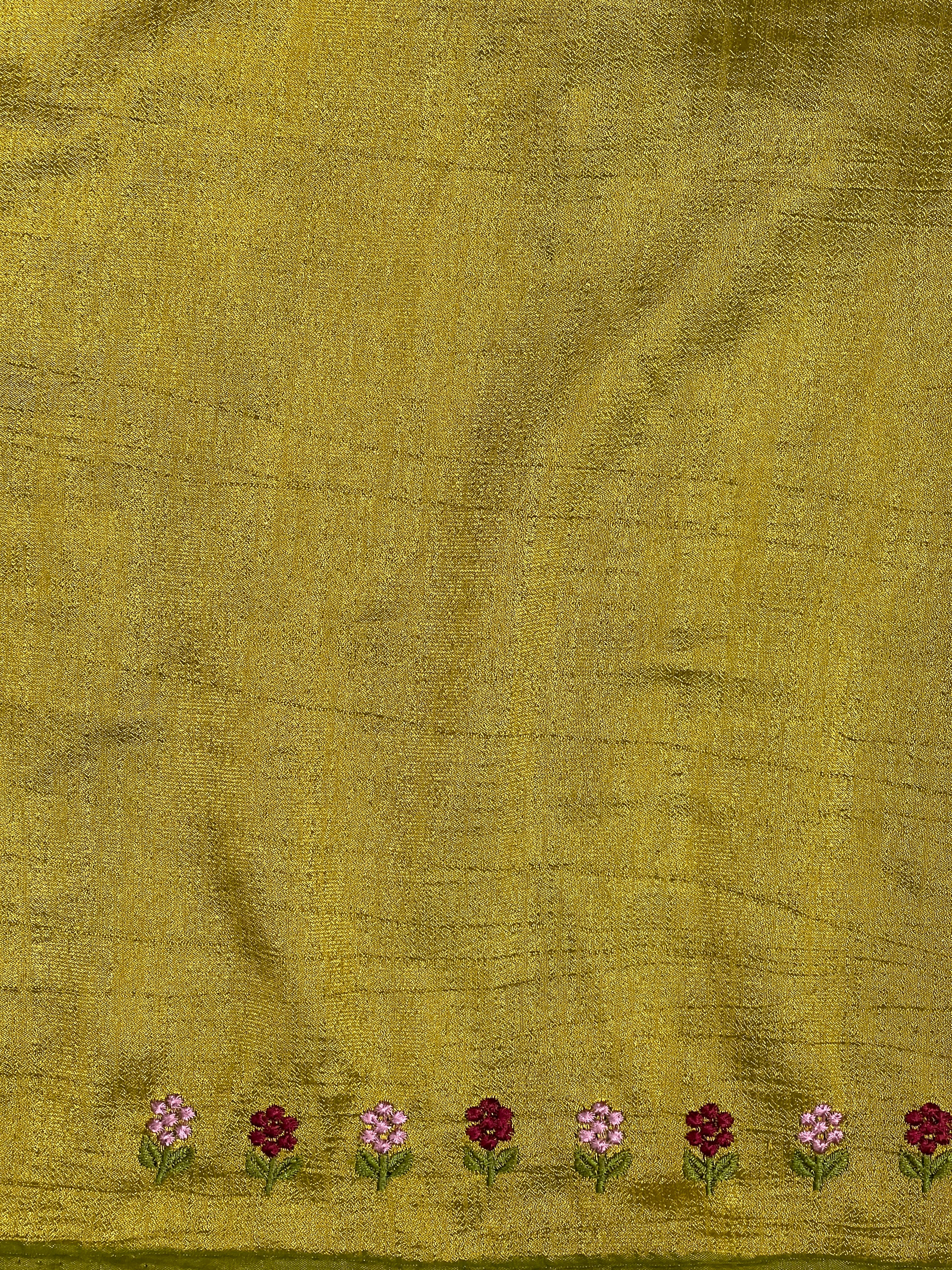 Floral Embroidery Pattern Semi Silk Saree | RP851