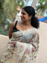 Floral Cross Stitch Embroidered Kota Saree | GMS105