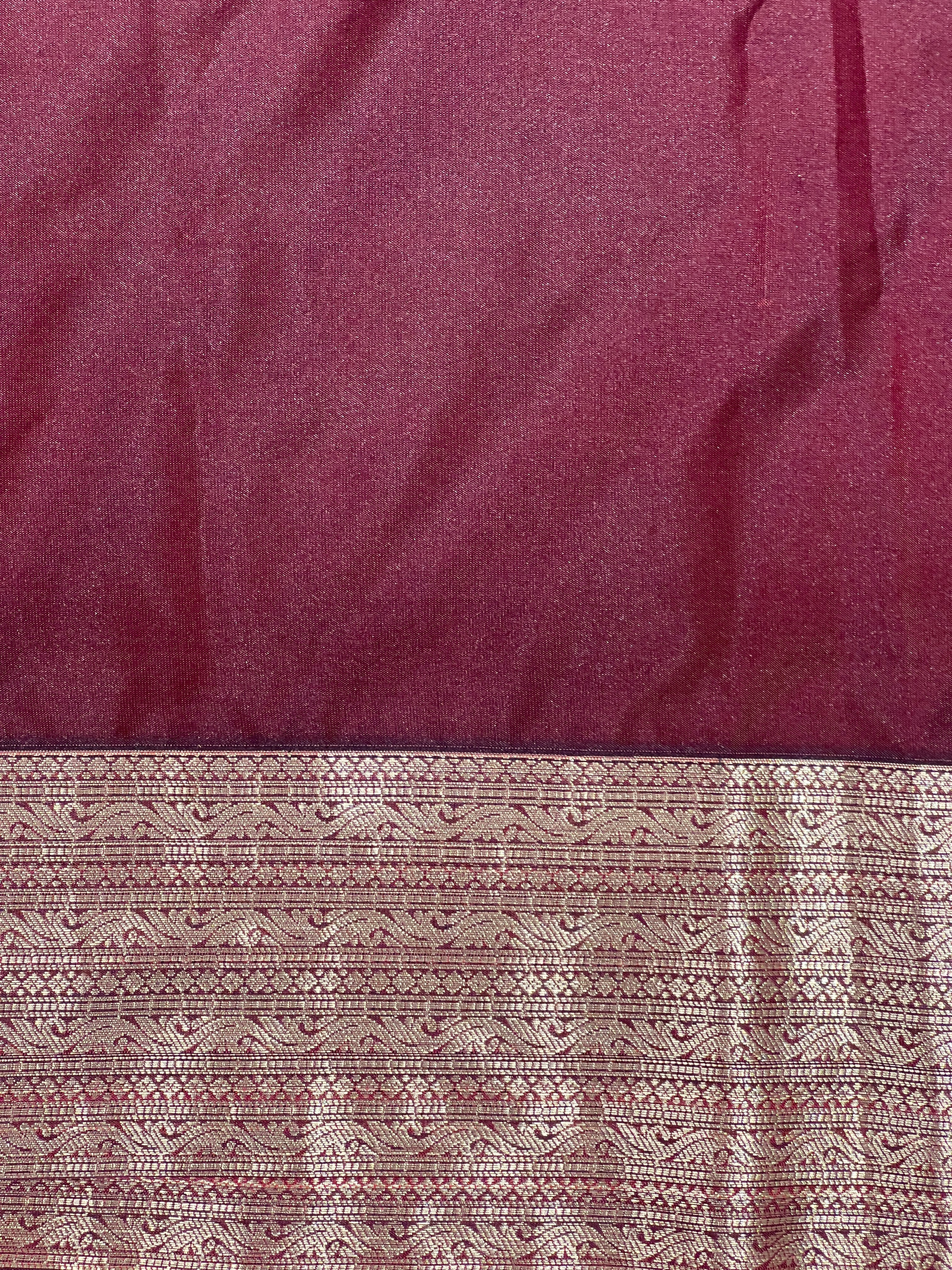 Golden Zari Buta Pattern Semi Silk Saree | TR163
