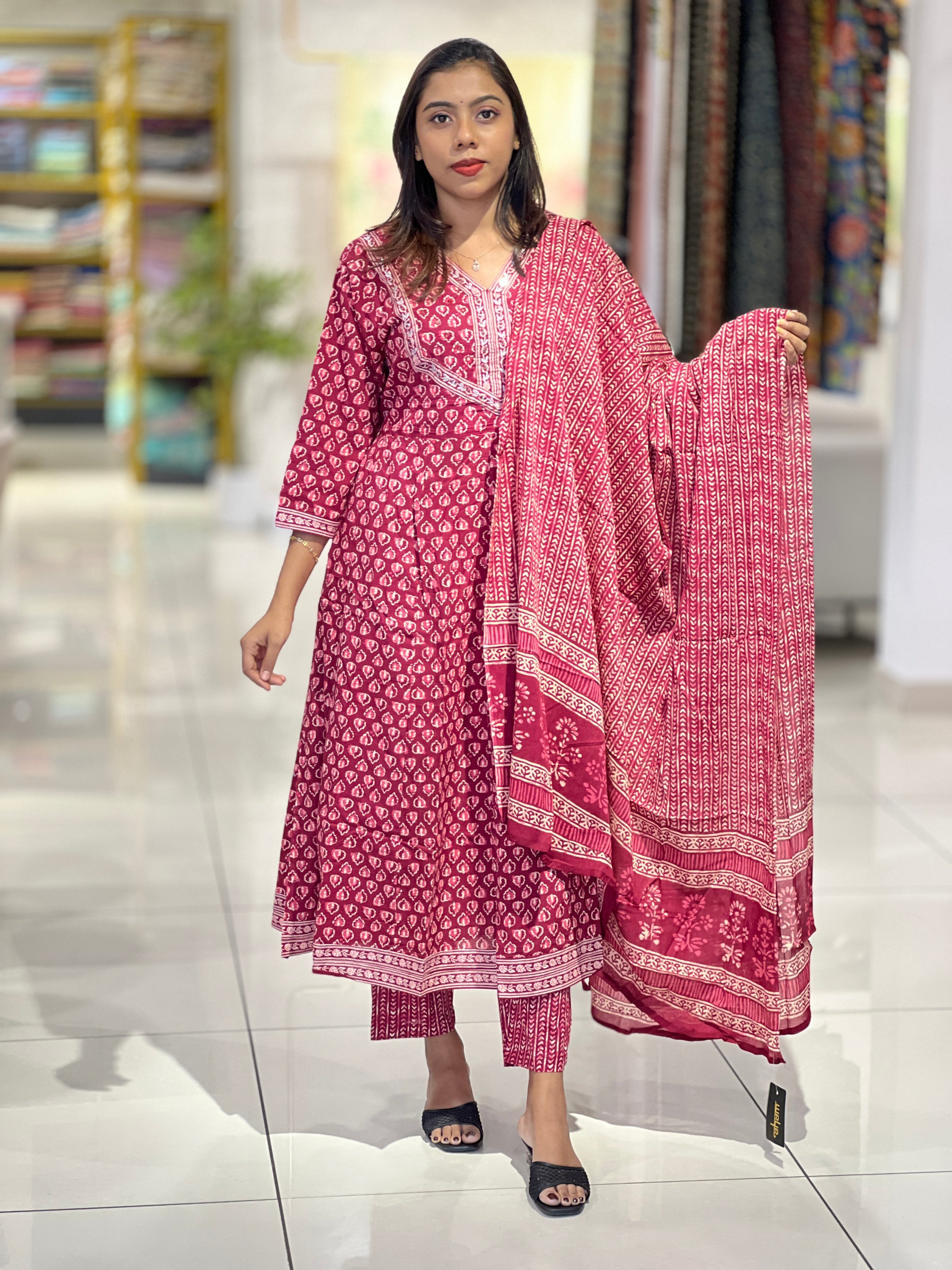 Floral Digital Printed Cotton Kurta Set | NCF248