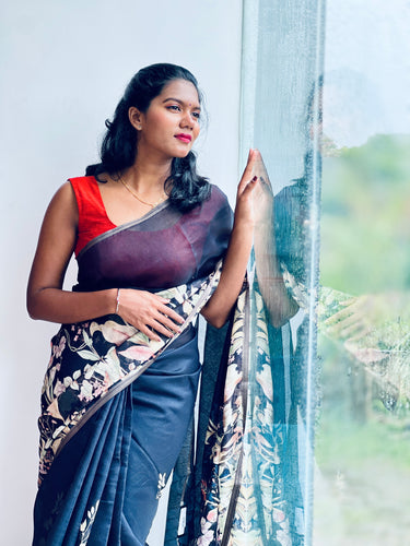 Floral Digital Print Chanderi Finish | SSN200