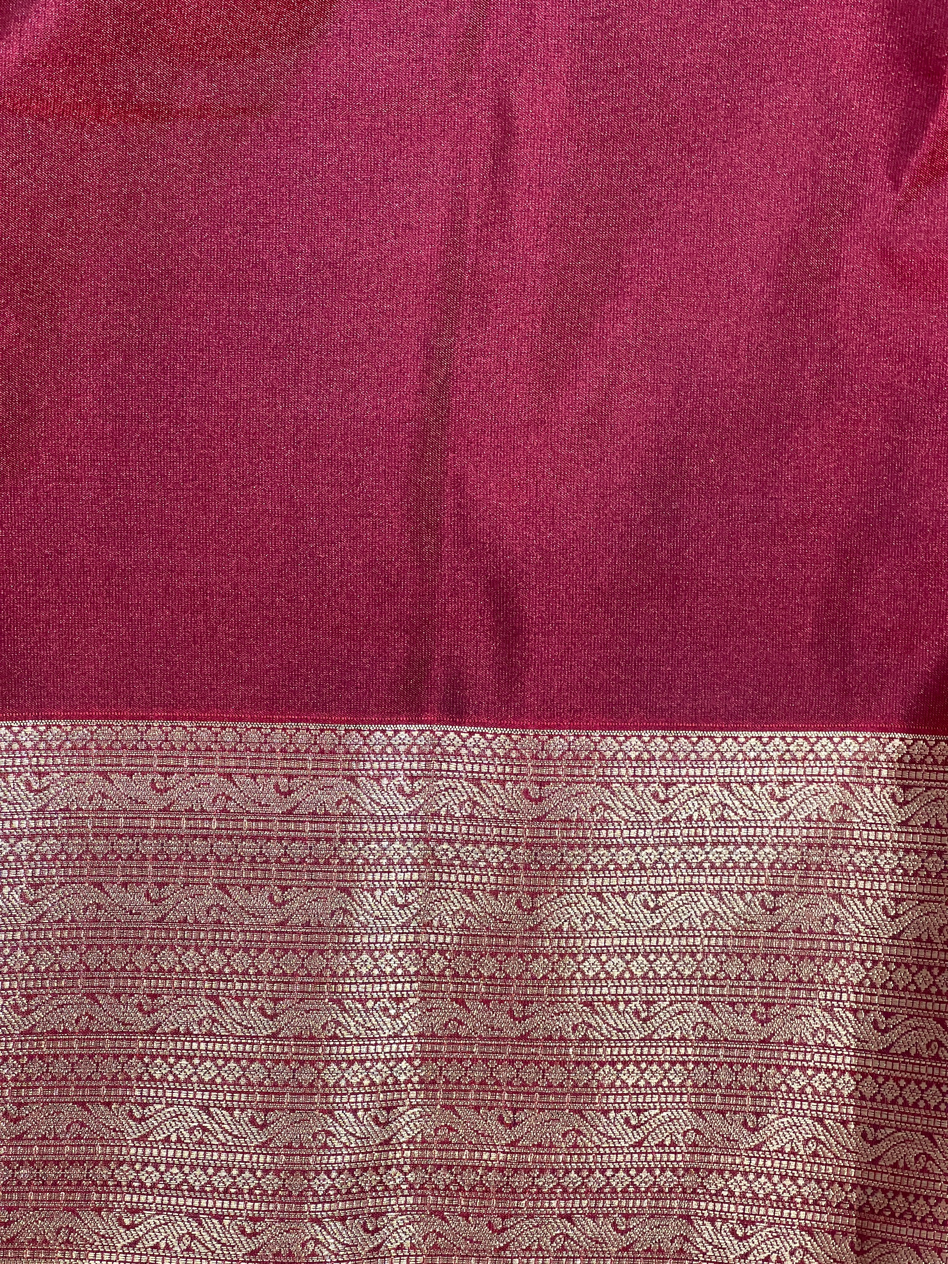 Golden Zari Buta Pattern Semi Silk Saree | TR168