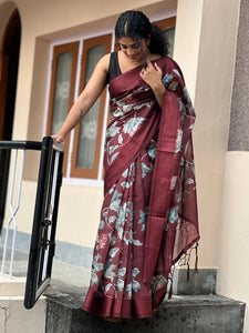 Digital Printed Semi Silk Saree | GMS109