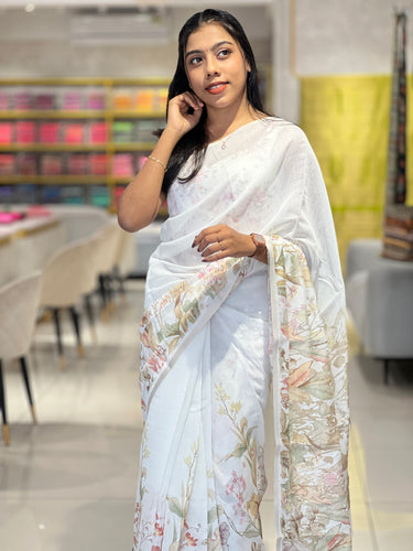 Floral Digital Print Chanderi Finish  | SSN199