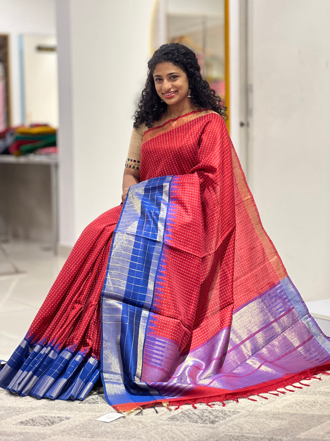 Kantha Weaved Semi Silk Saree | SKH239