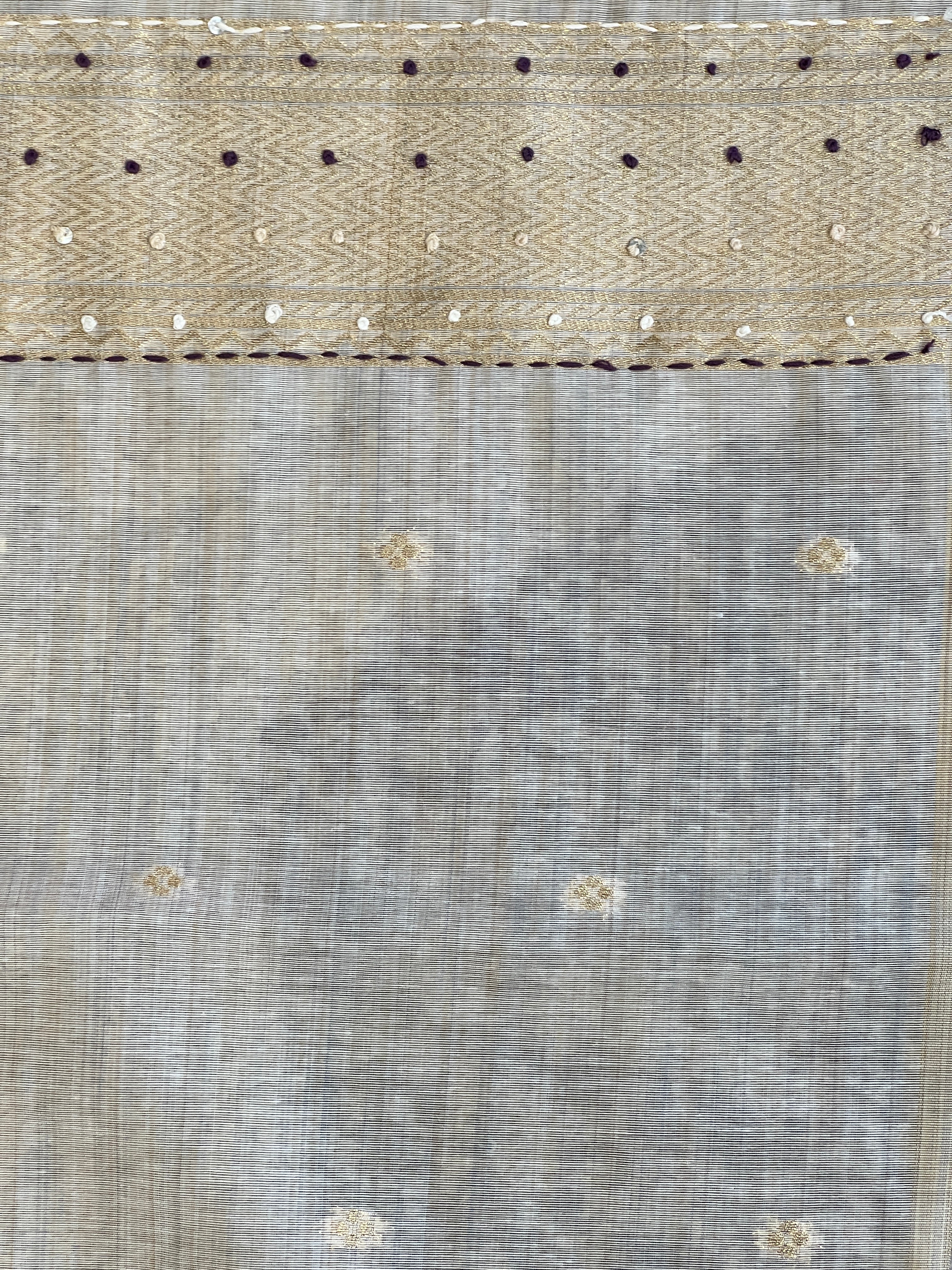 Floral Jamdani Woven Chanderi Saree | BLD1945