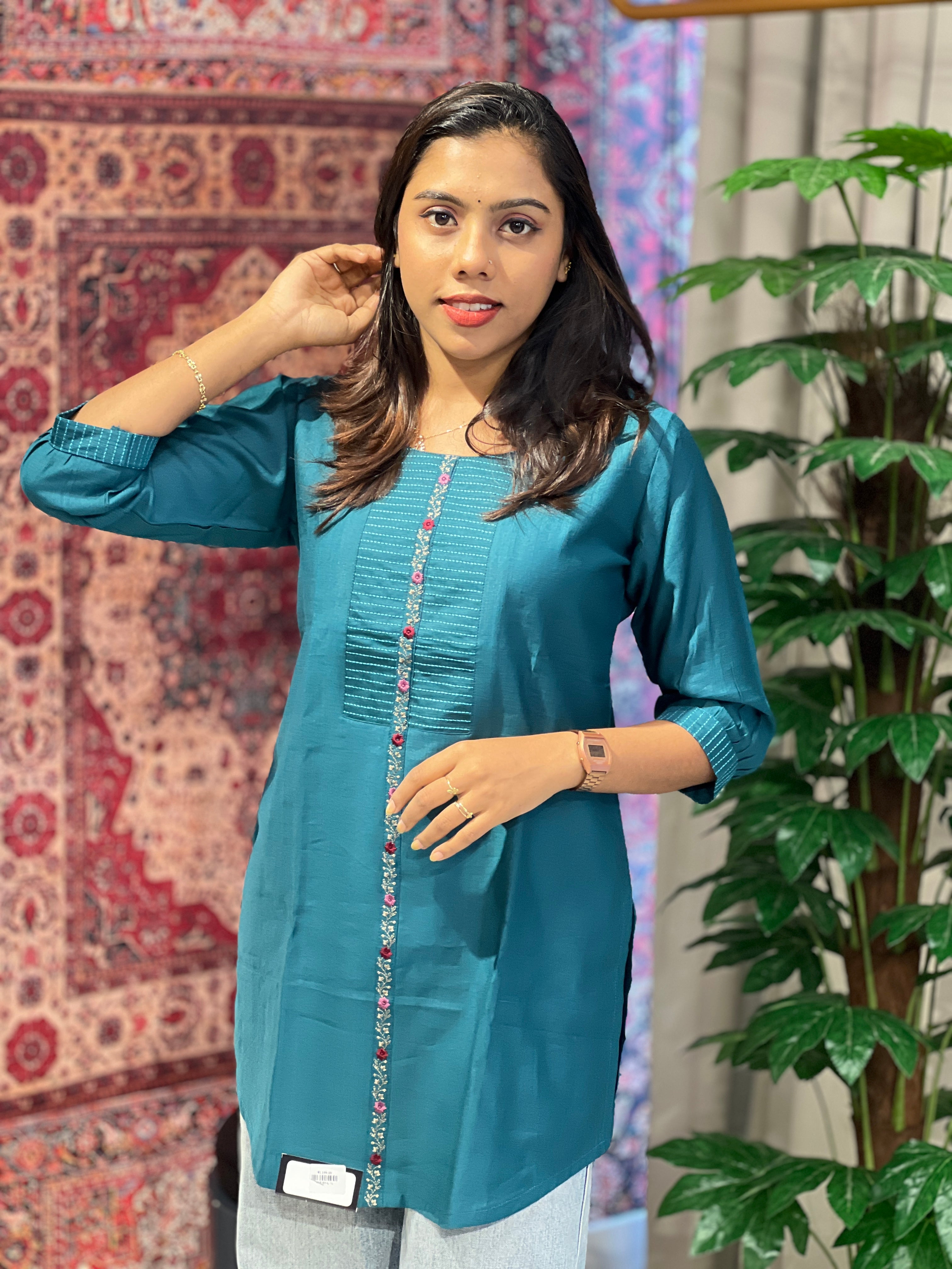 Embroidery Detailing Rayon Finish Kurta | YAS161