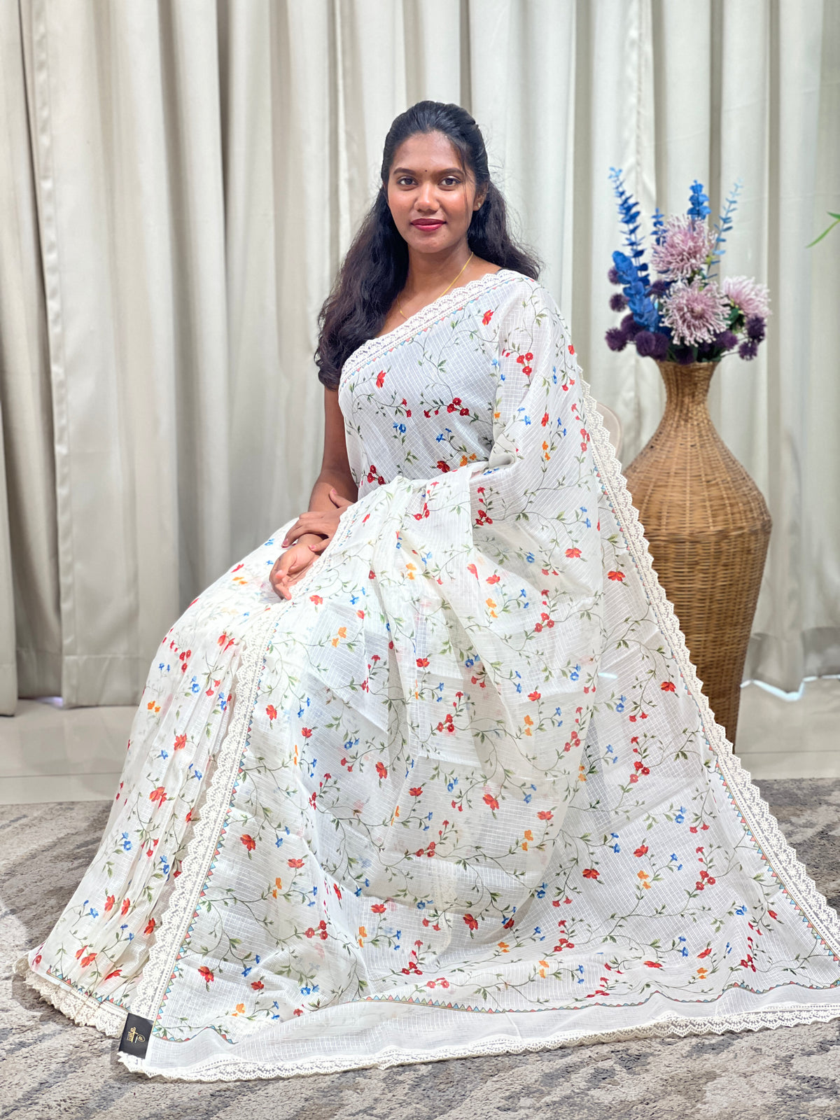 Floral Printed Pattern Kota Saree | MR555