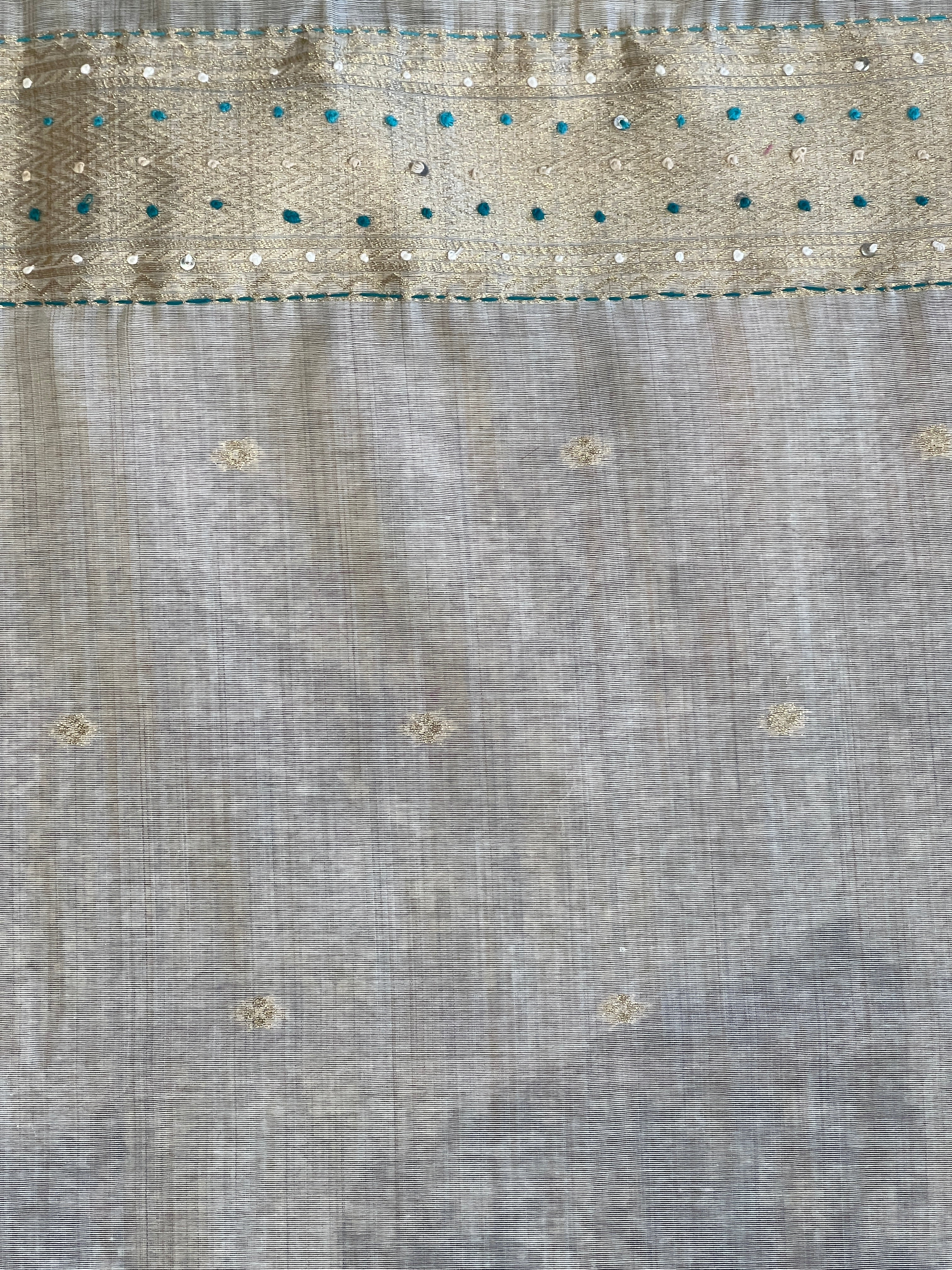 Floral Jamdani Woven Chanderi Saree | BLD1943
