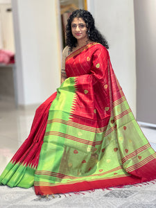 Zari Check Patterned Semi Silk Saree | SKH233